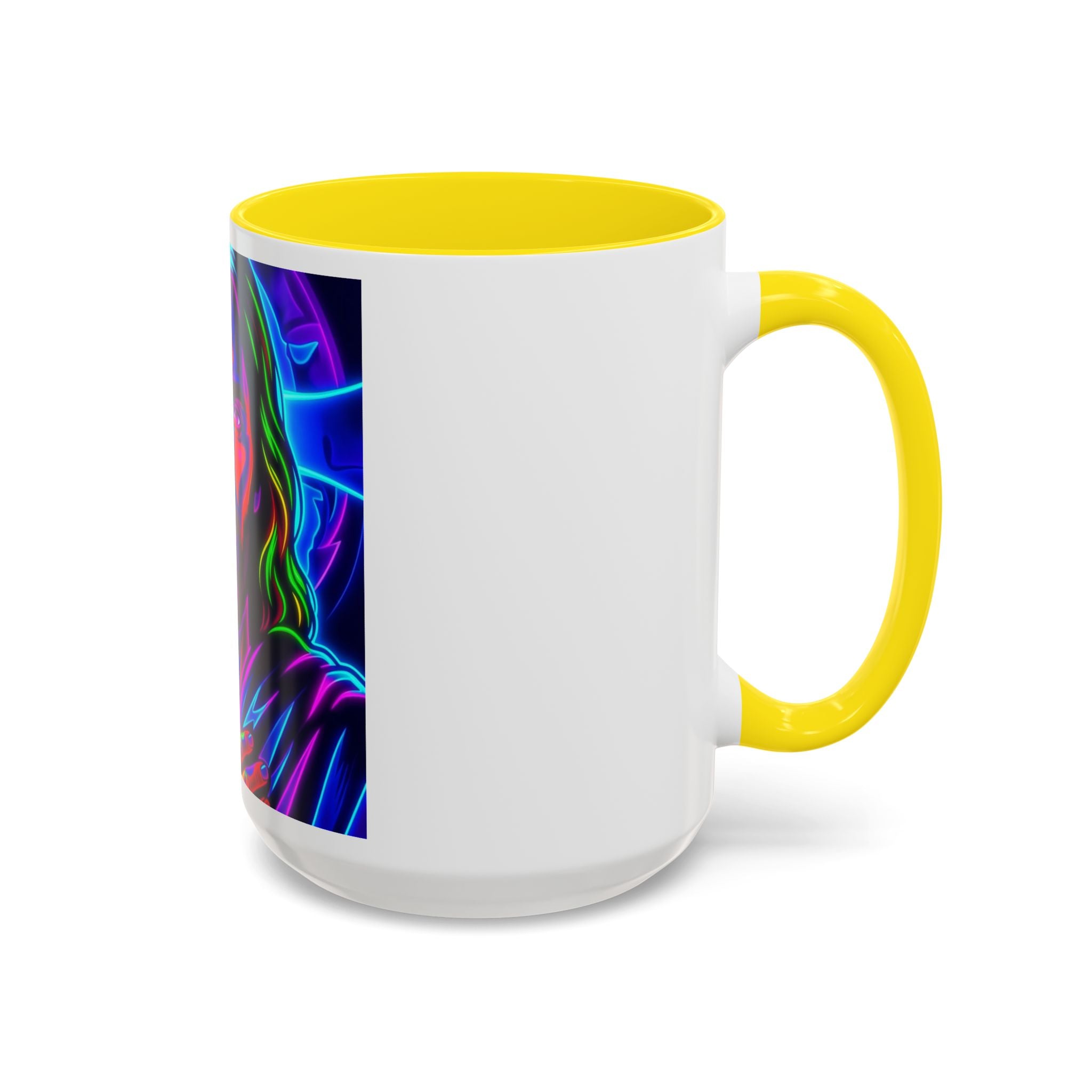 Neon Jesus Accent Coffee Mug – Vibrant Spiritual Art 11oz/15oz