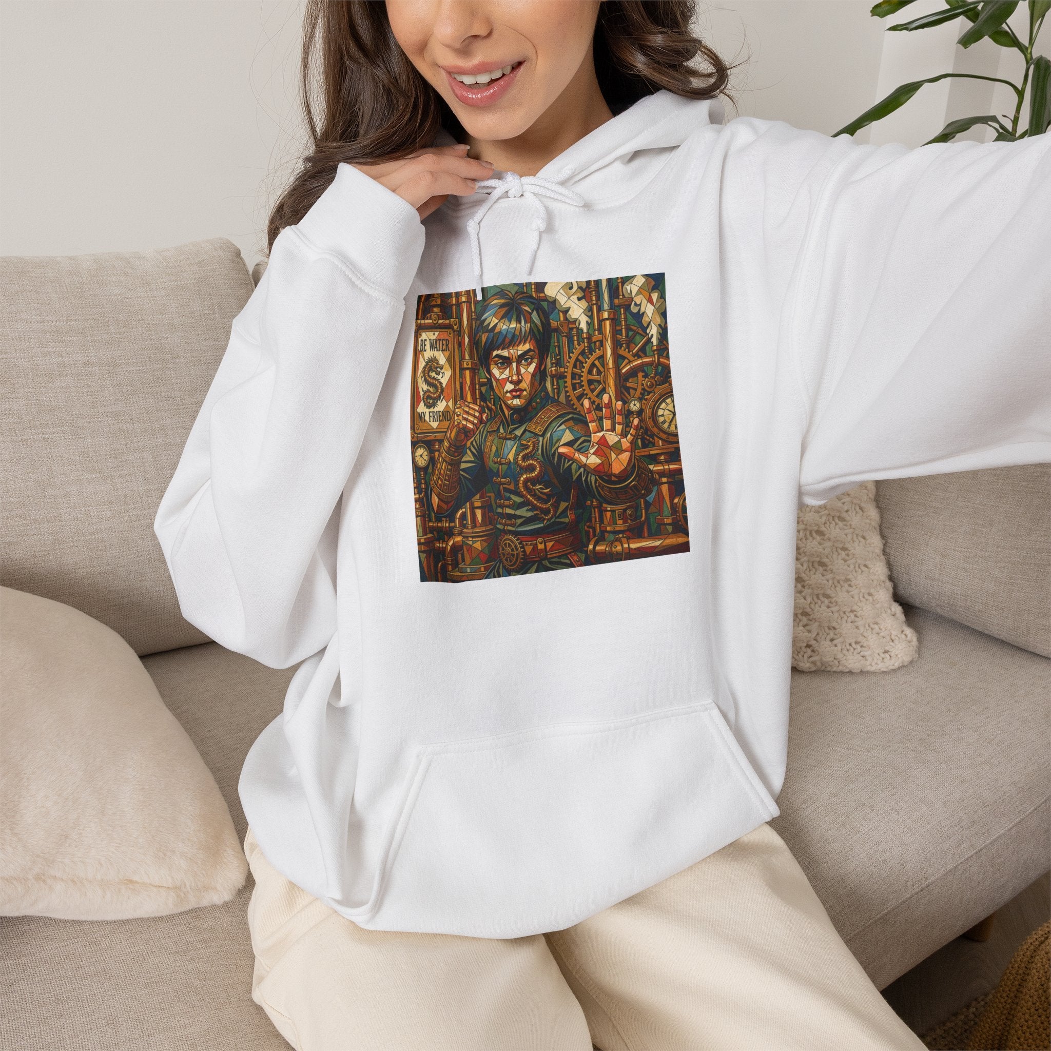 Hoodie —Steampunk Bruce Lee Artwork Hooded Sweatshirt