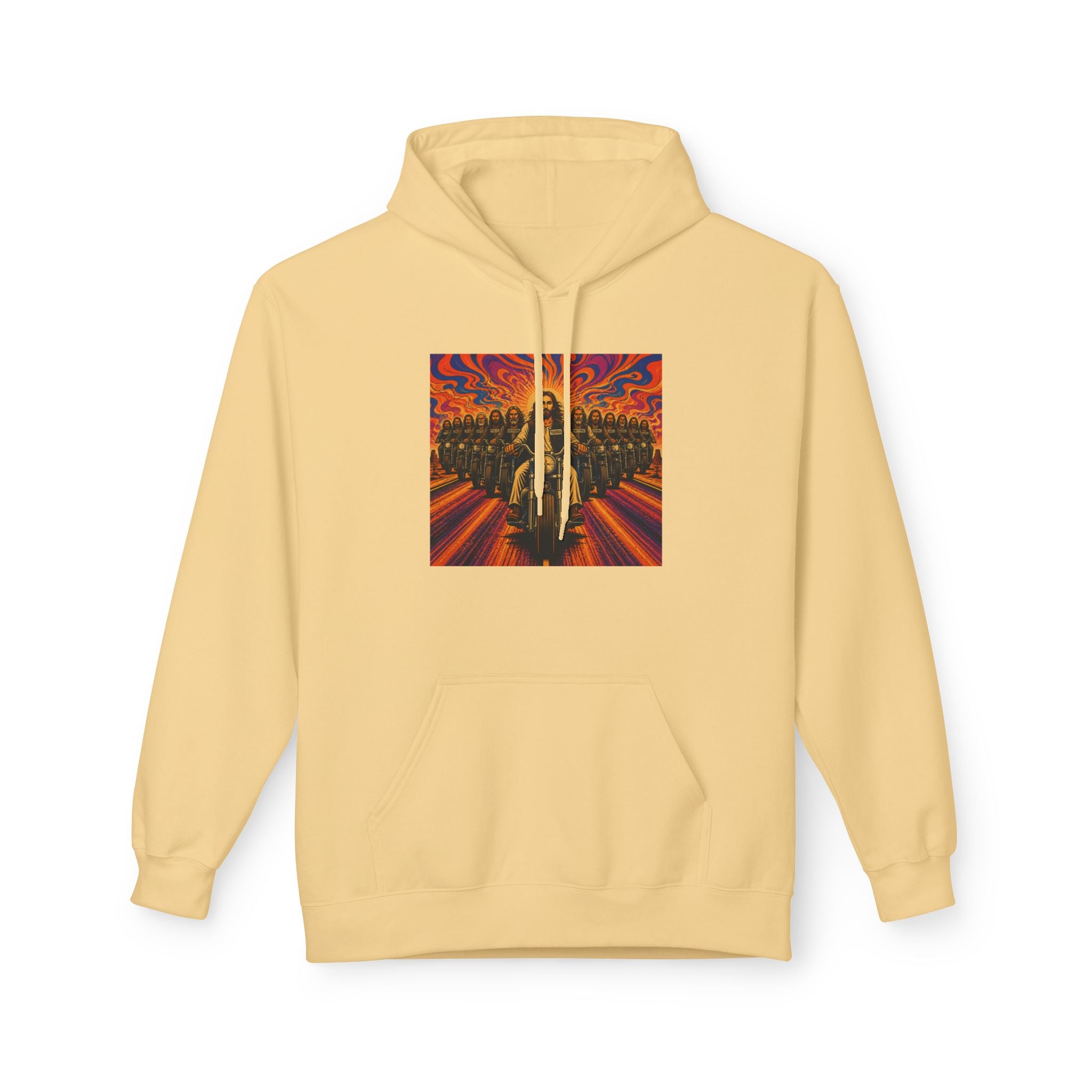 Yashua/Jesus 60's biker hoodie