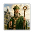 St. Patrick Square Sticker — Irish Saint Shamrock Laptop Decal