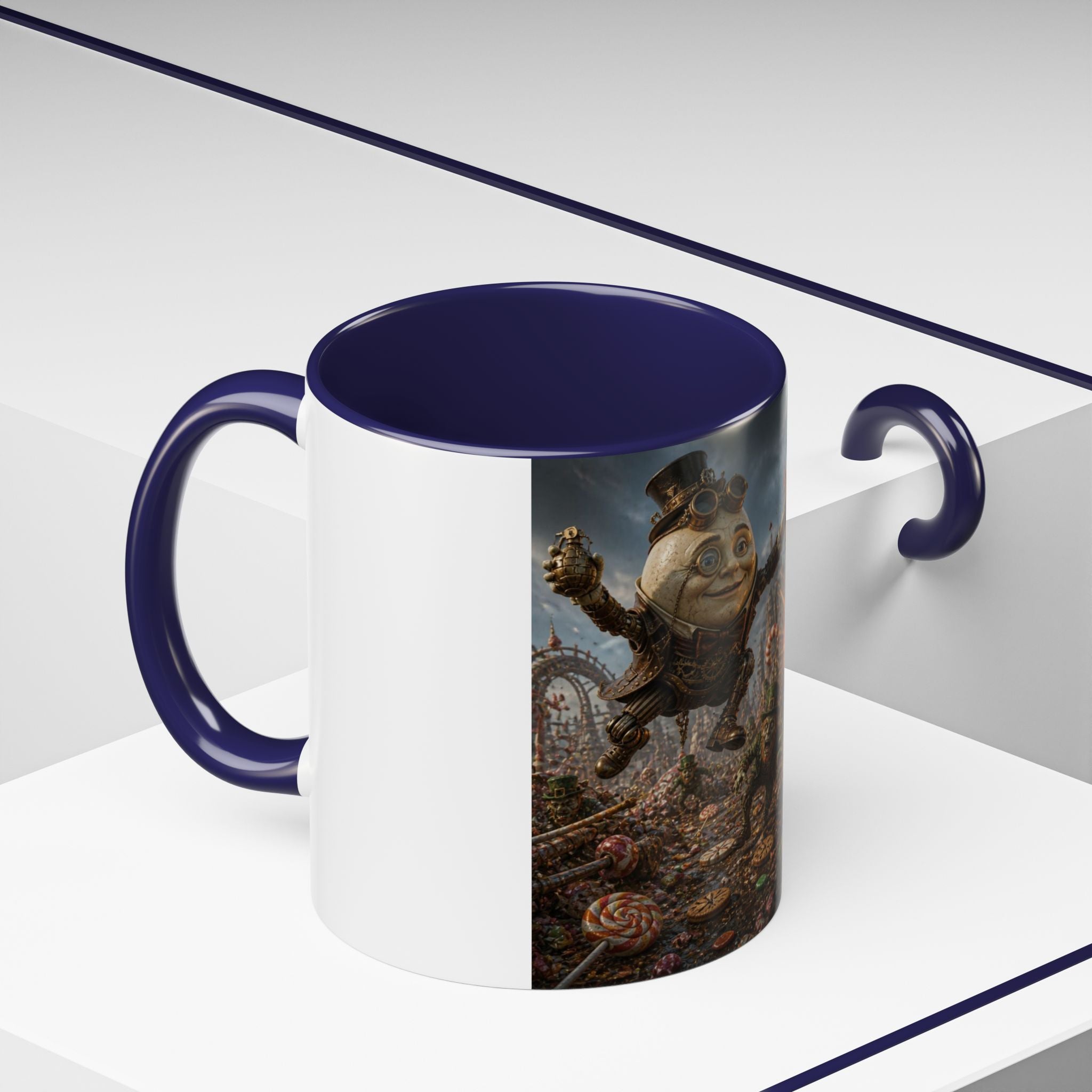 Steampunk Humpty Dumpty Fantasy Coffee Mug — Dark Fantasy Accent Mug (11/15oz)