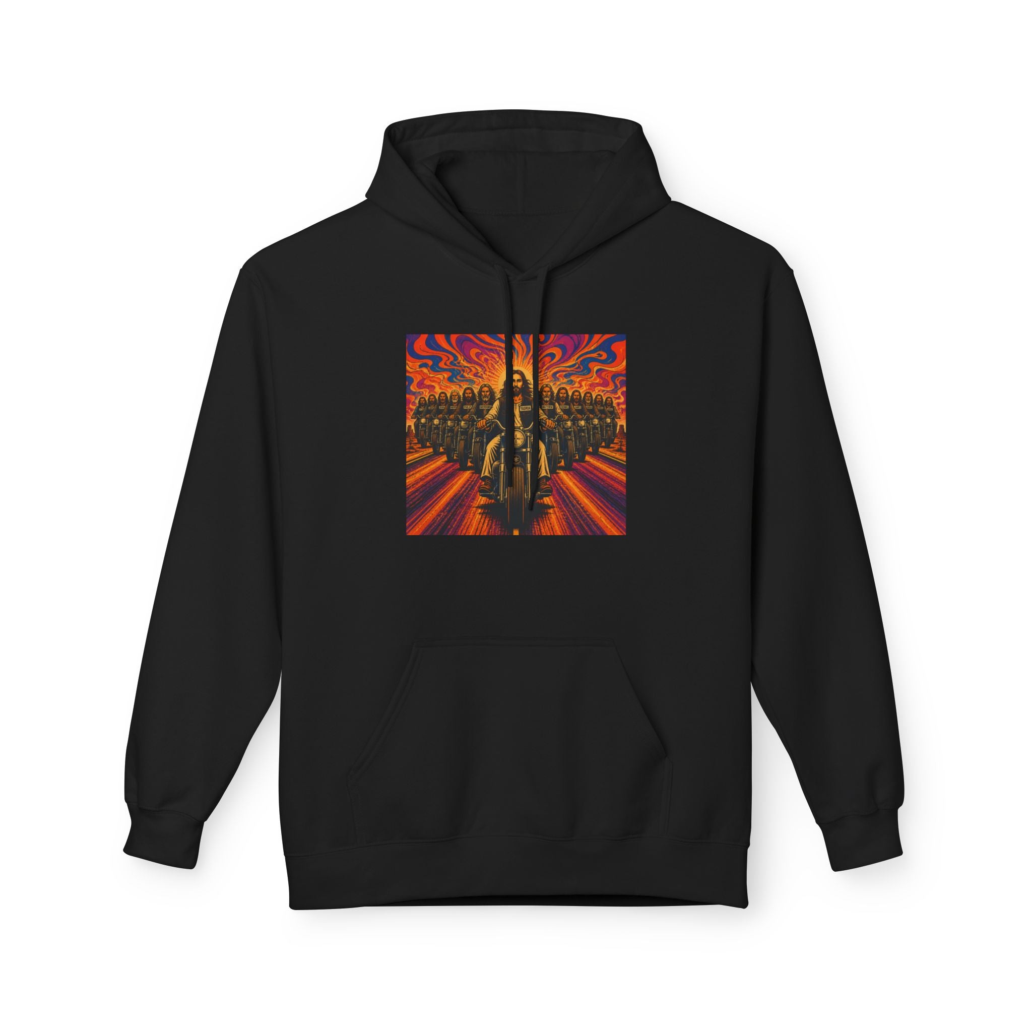 Yashua/Jesus 60's biker hoodie