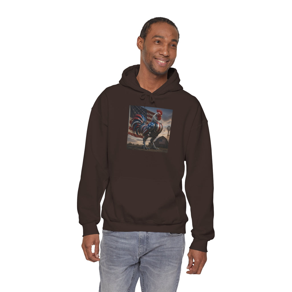 Rooster Art Hoodie — Vintage Rooster Illustration Pullover