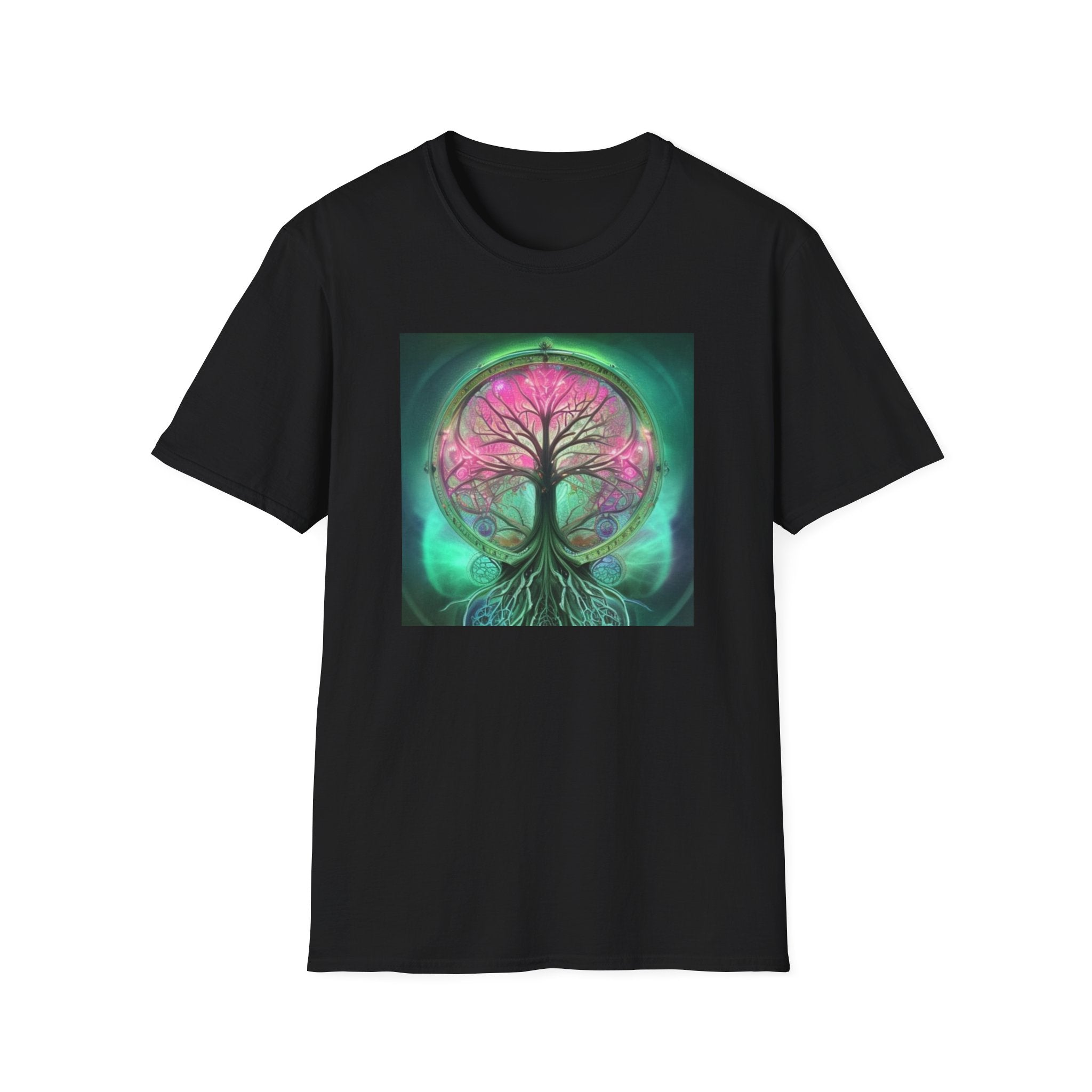Tree of Life Graphic T-Shirt — Pink & Teal Mystic Nature Design