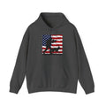 American K9 Handler Hoodie — US Flag Dog Silhouette Patriotic Sweatshirt