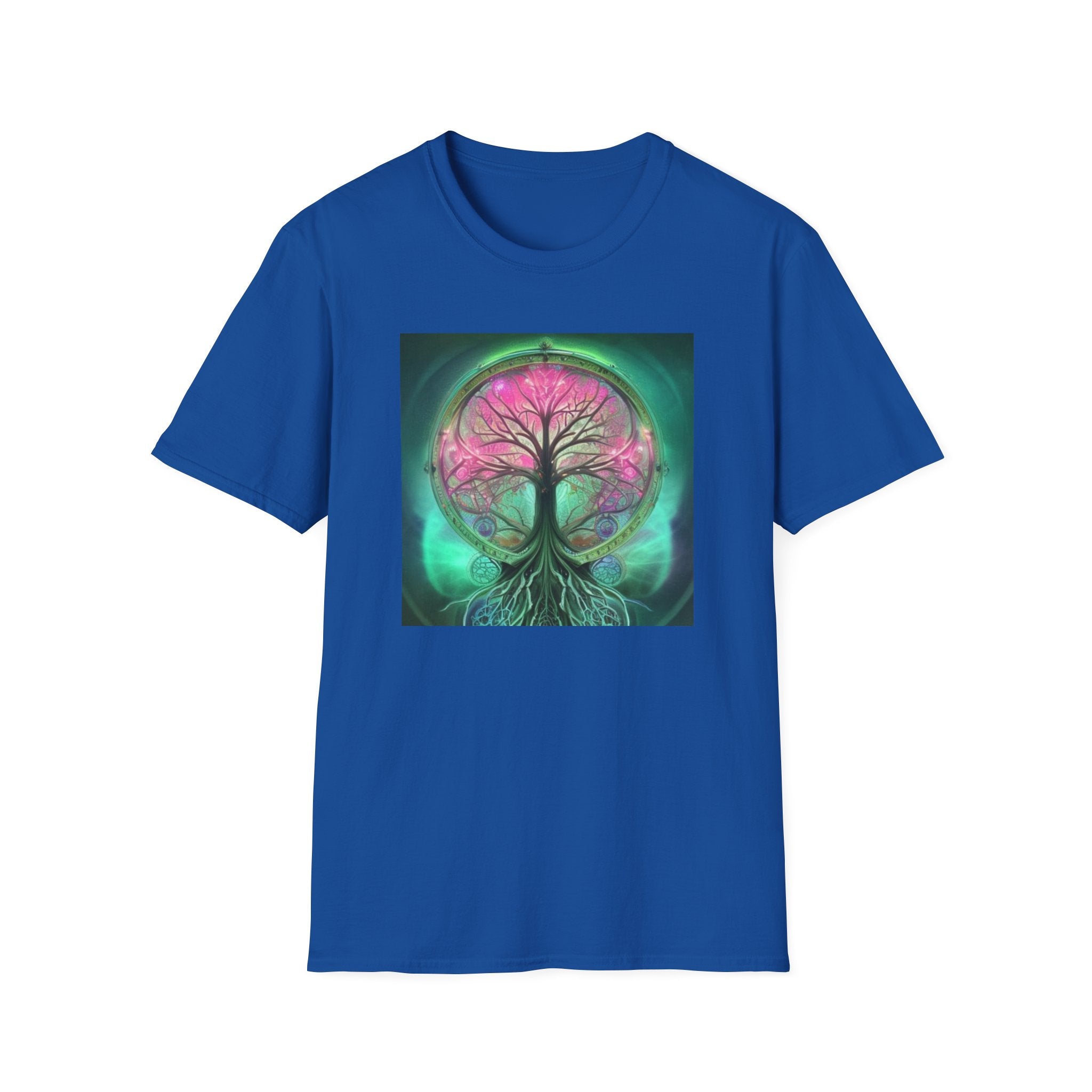 Tree of Life Graphic T-Shirt — Pink & Teal Mystic Nature Design