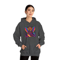 Psychedelic Angel Hoodie — Neon Rainbow Guardian Graphic Sweatshirt