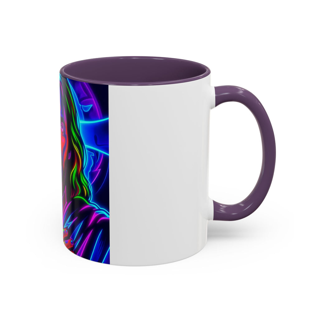 Neon Jesus Accent Coffee Mug – Vibrant Spiritual Art 11oz/15oz