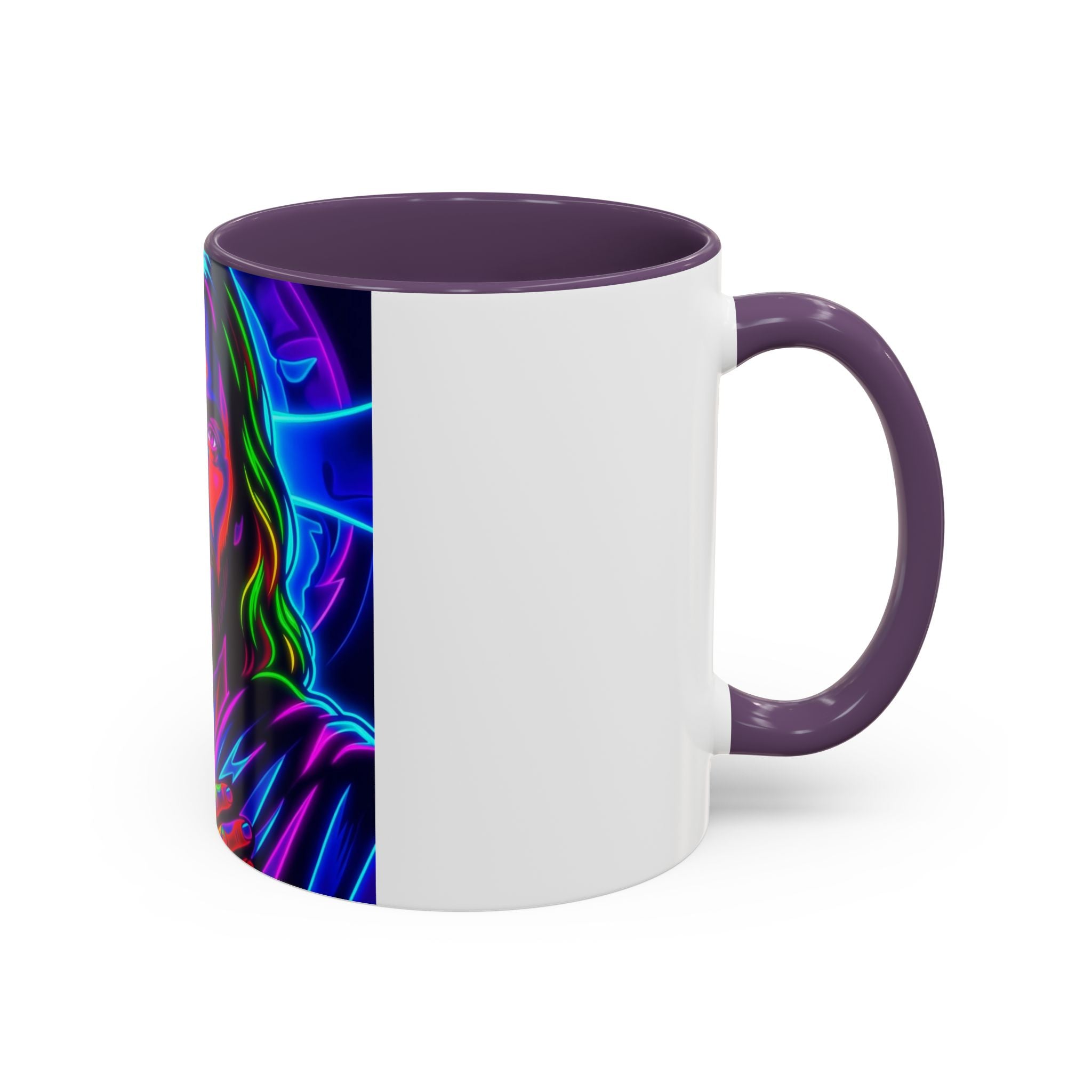 Neon Jesus Accent Coffee Mug – Vibrant Spiritual Art 11oz/15oz