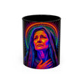 Neon Madonna Accent Coffee Mug - Vibrant Religious Art 11/15oz