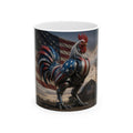 American Flag Rooster Ceramic Mug (11oz, 15oz)