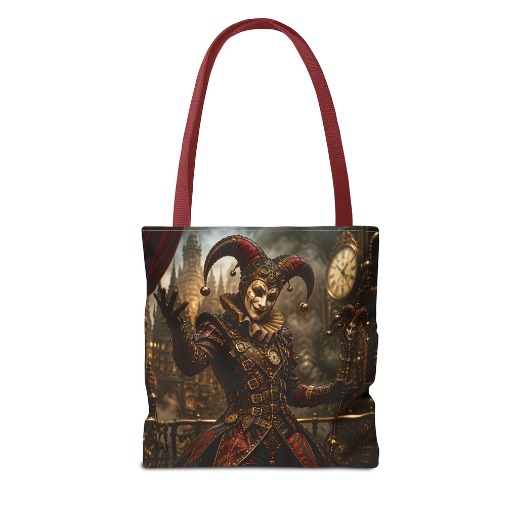 Gothic Queen & Jester All-Over Print Tote Bag — Dark Fantasy  Steampunk Art Tote for Gothic Fashion & Cosplay