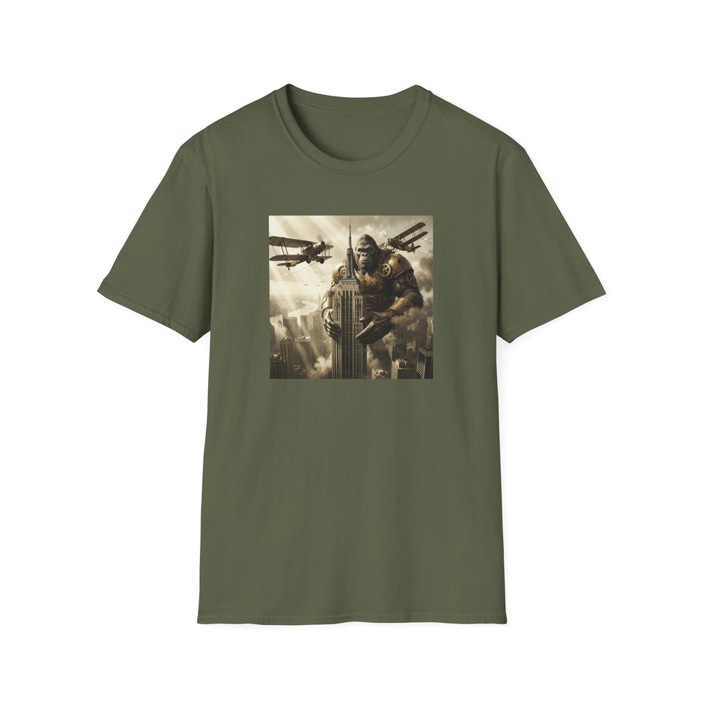 King Kong Cityscape T-Shirt — Vintage Ape vs Biplanes Graphic Tee