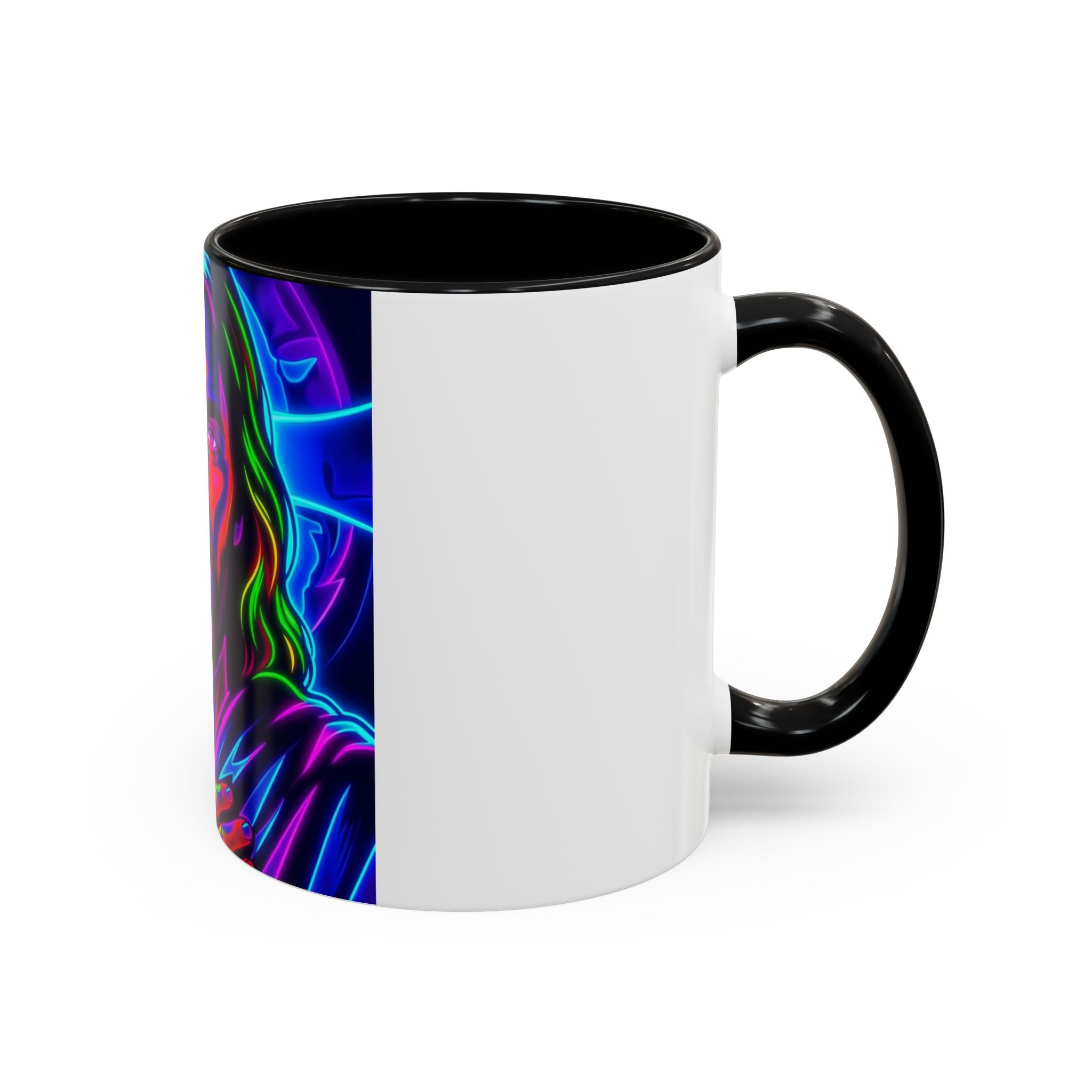 Neon Jesus Accent Coffee Mug – Vibrant Spiritual Art 11oz/15oz