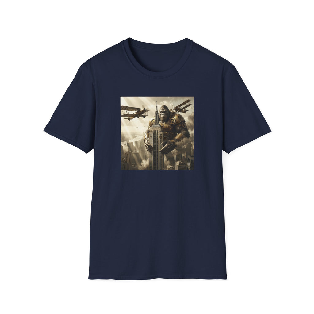 King Kong Cityscape T-Shirt — Vintage Ape vs Biplanes Graphic Tee