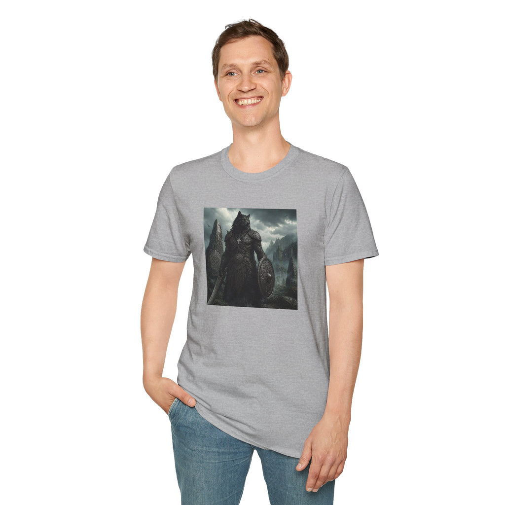 Celtic Wolf Warrior T-Shirt — Dark Fantasy Viking Wolf Knight Graphic Tee