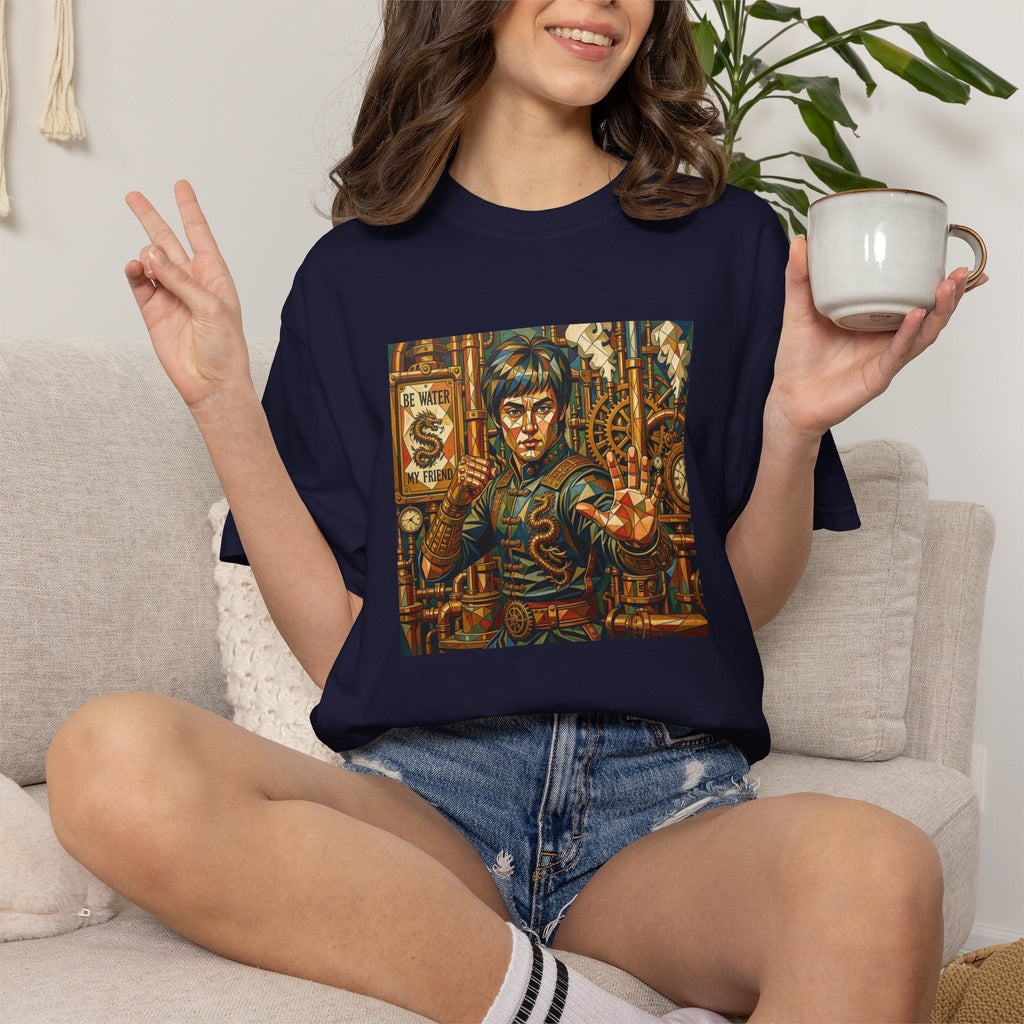 Steampunk Geo-pattern Bruce Lee T-shirt