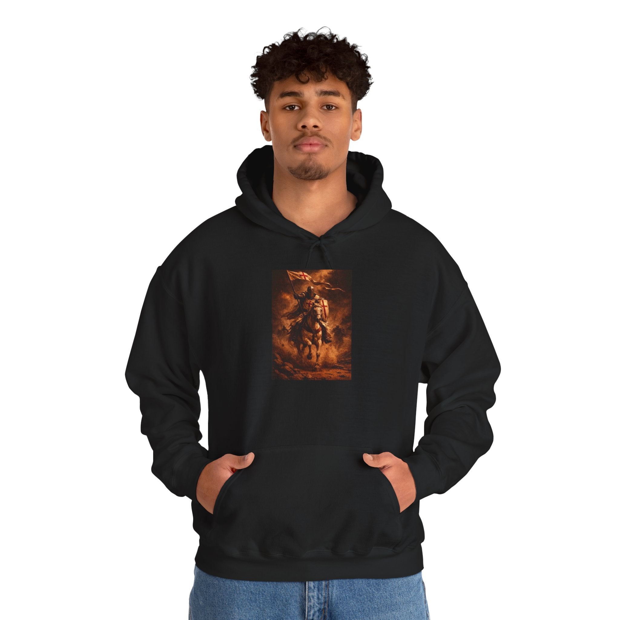 Mythic Rider Hoodie — Fiery Horseman Graphic Sweatshirt