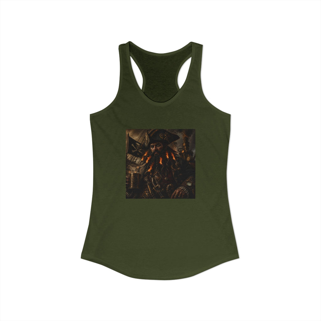 Women's Ideal Racerback Tank -  Steam punk Black Beard-Pirate