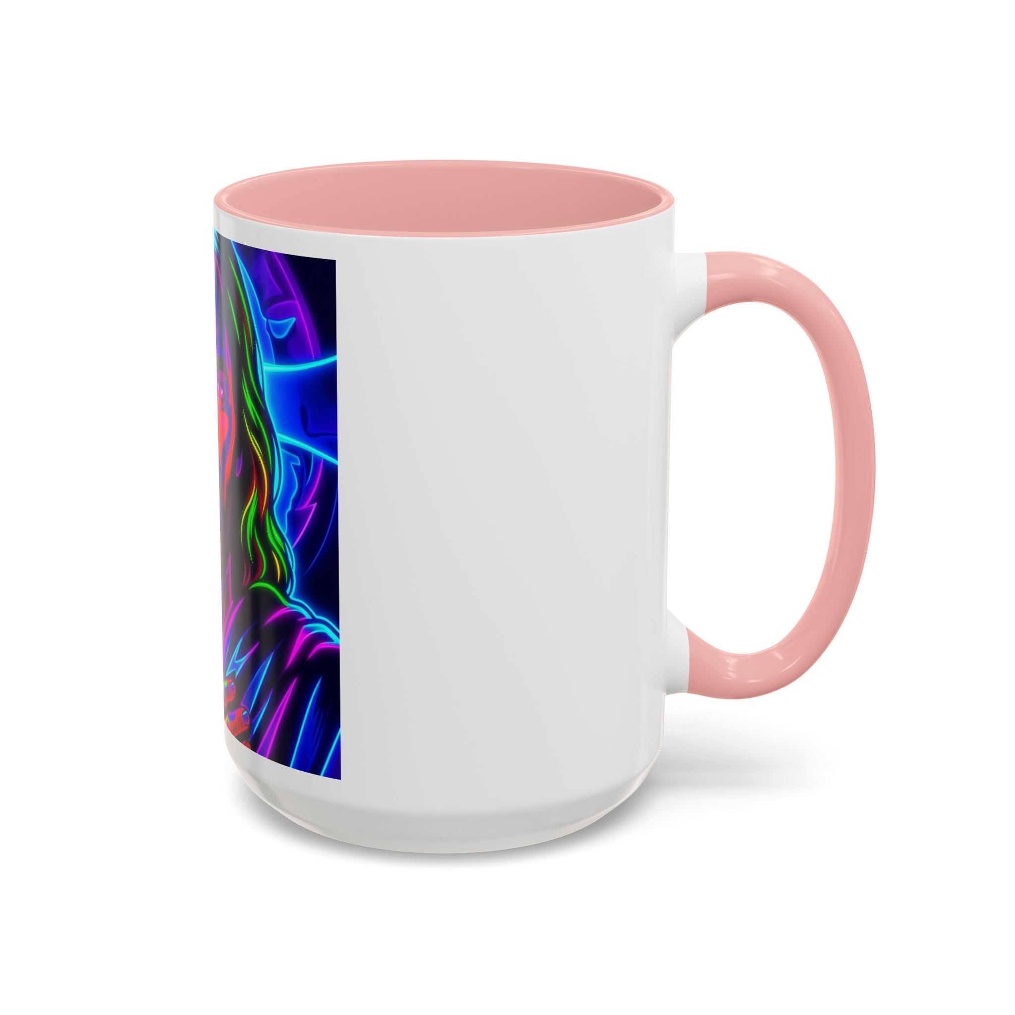 Neon Jesus Accent Coffee Mug – Vibrant Spiritual Art 11oz/15oz