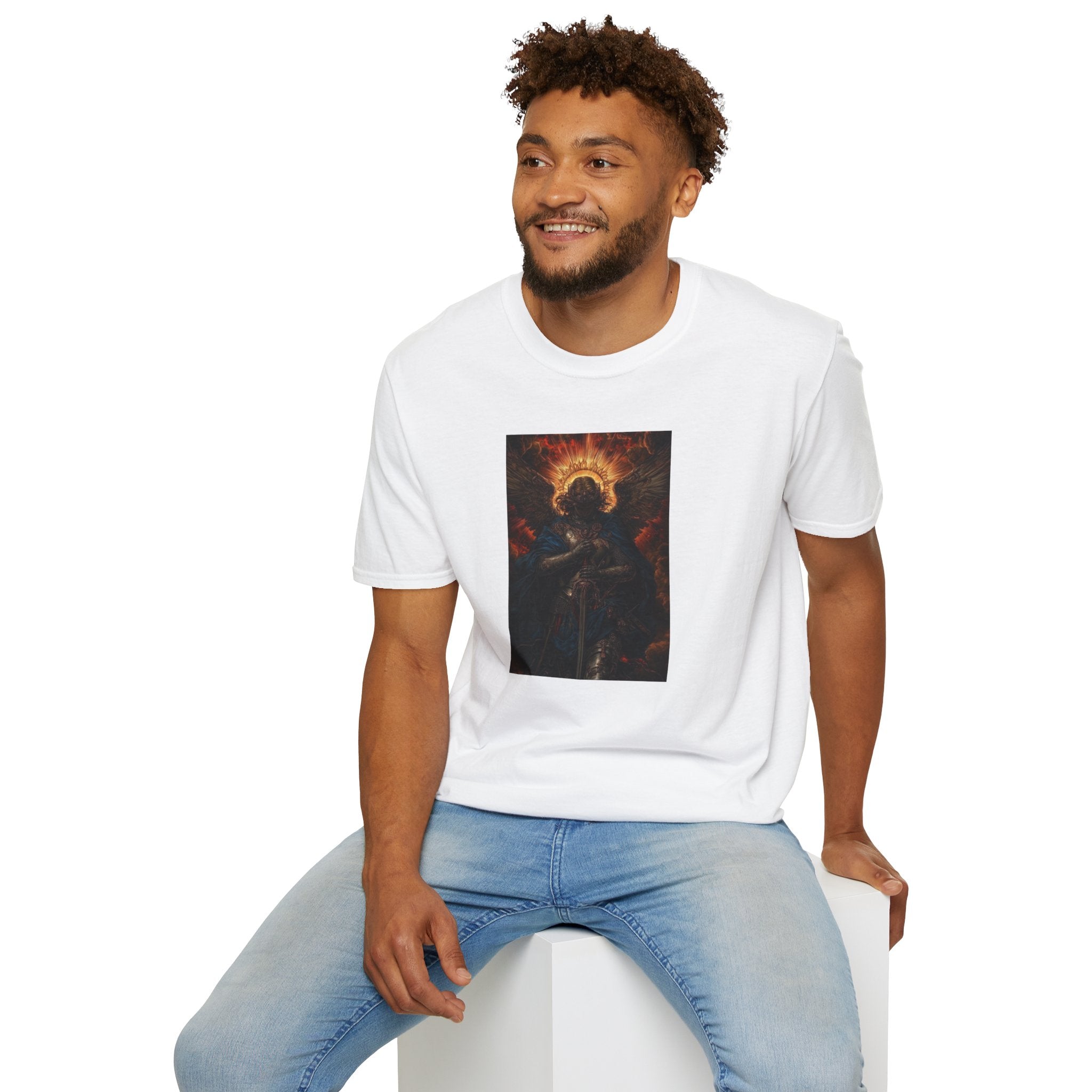 Graphic T-Shirt — Dark Angel Halo  religious Art Tee