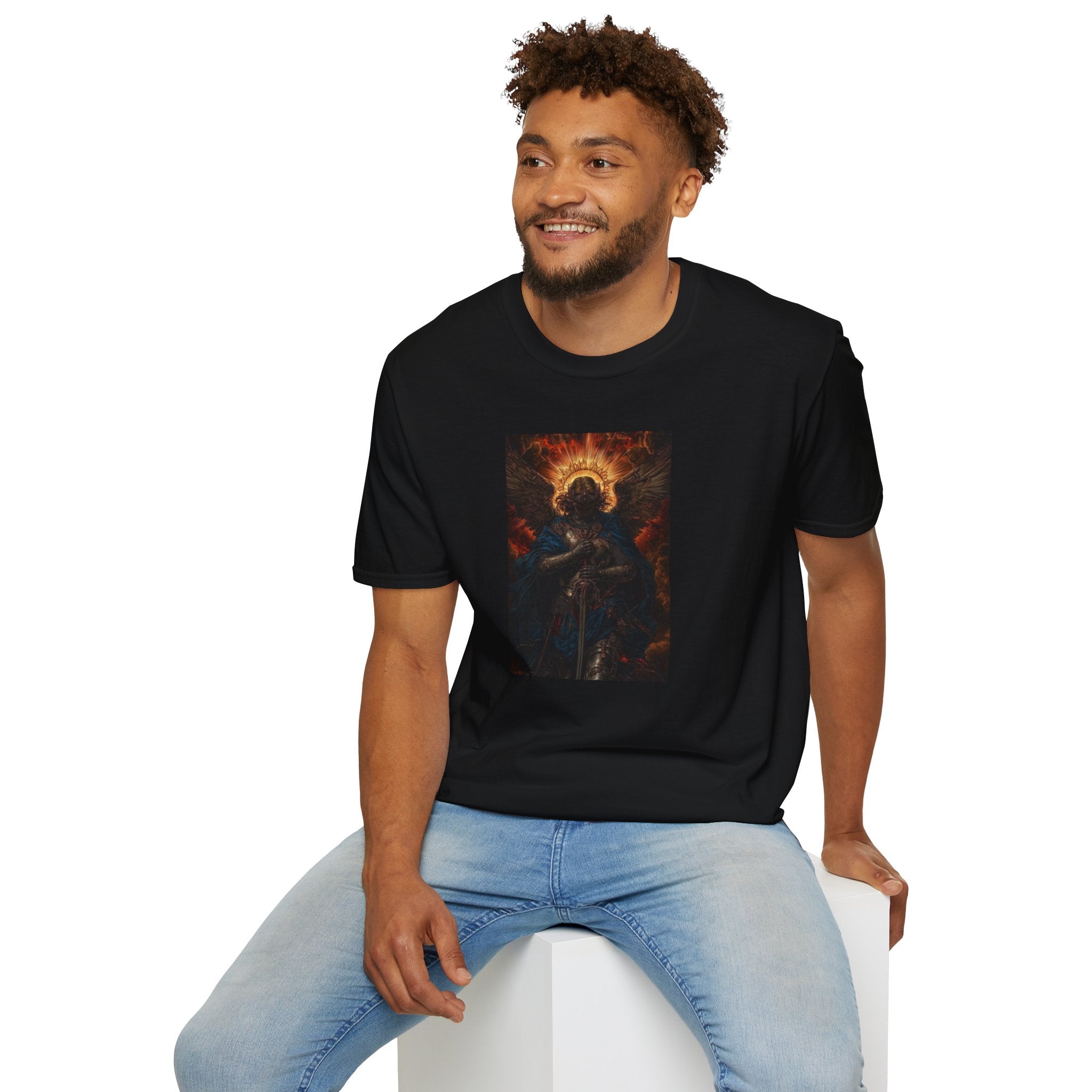 Graphic T-Shirt — Dark Angel Halo  religious Art Tee