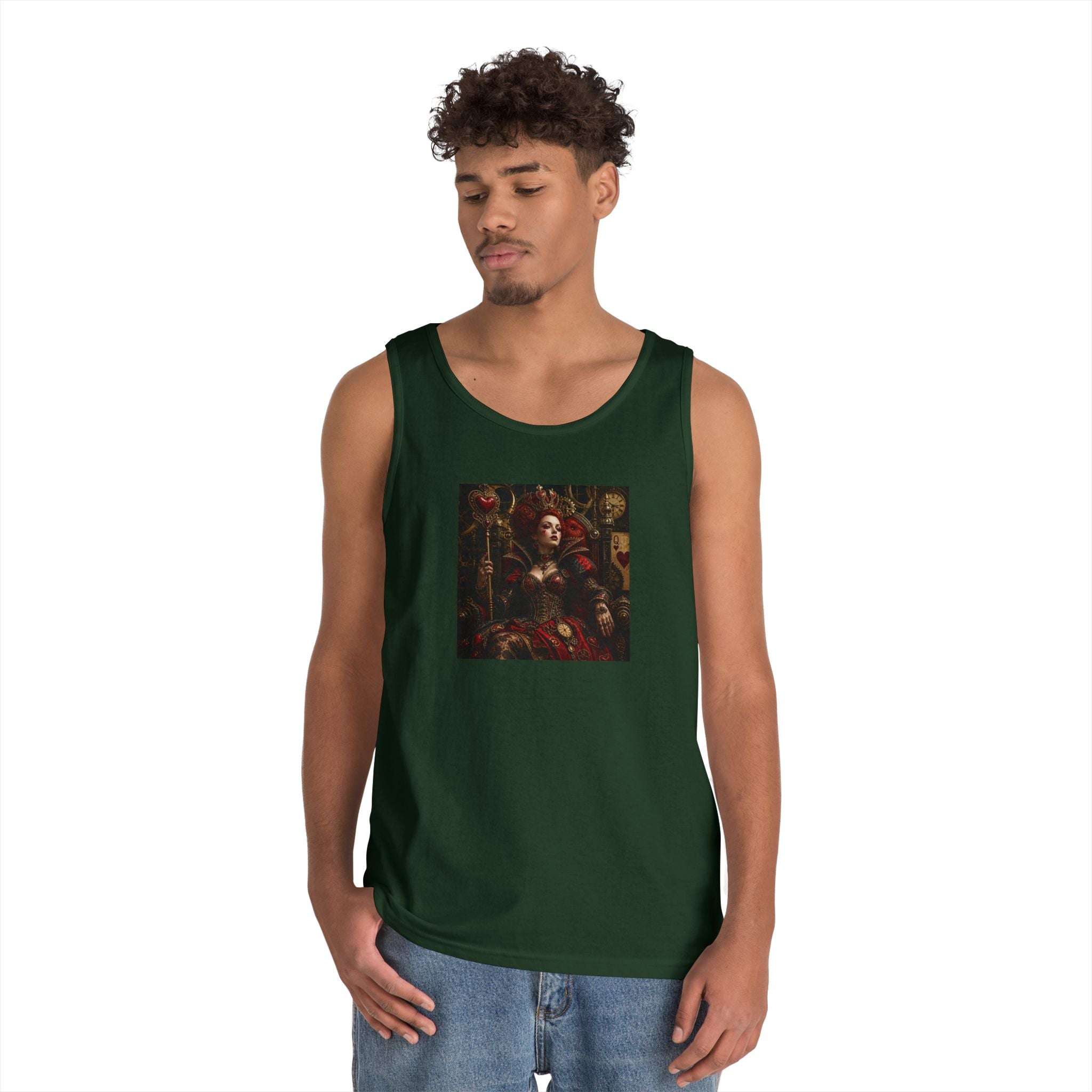 Renaissance Steampunk Art Tank Top — Gothic Queen Portrait Graphic Tank