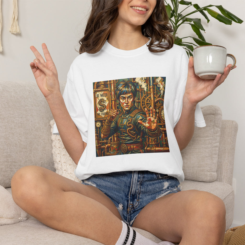 Steampunk Geo-pattern Bruce Lee T-shirt