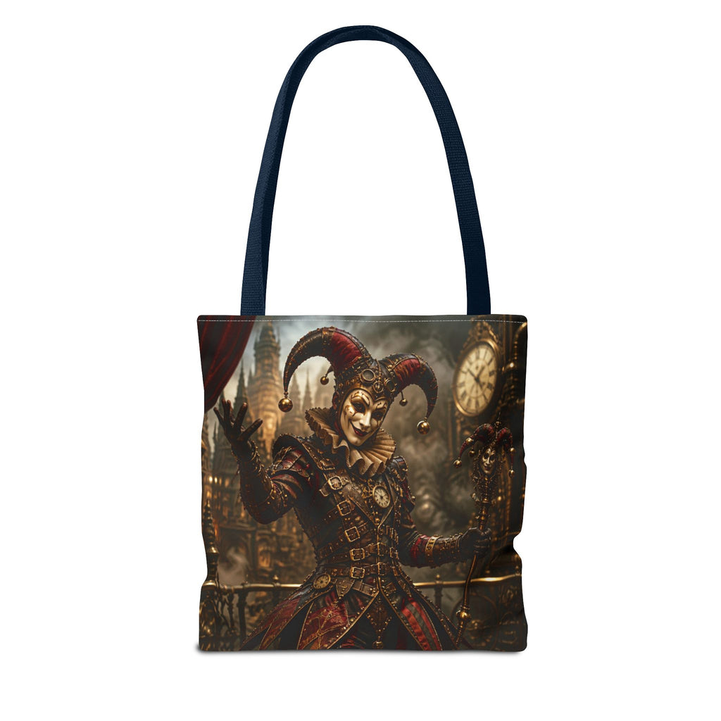 Gothic Queen & Jester All-Over Print Tote Bag — Dark Fantasy  Steampunk Art Tote for Gothic Fashion & Cosplay