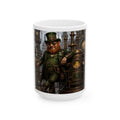 Steampunk Leprechaun Ceramic Mug — Vintage Irish Fantasy 11oz/15oz