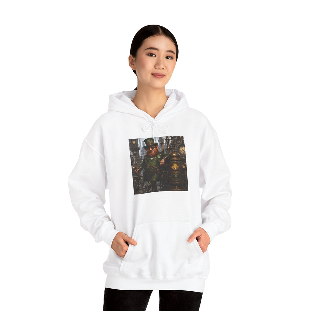 Steampunk City Explorer Hoodie — Vintage Sci‑Fi Pilot Graphic
