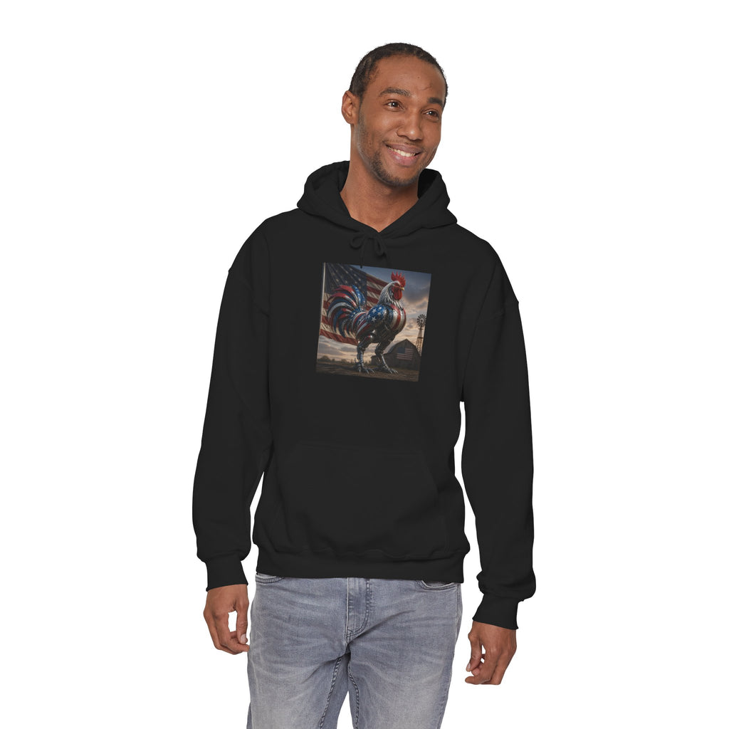Rooster Art Hoodie — Vintage Rooster Illustration Pullover
