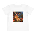 Toddler Tee — Cute Chubby Creature in Flower Garden Kids Shirt-Marshmallow Man