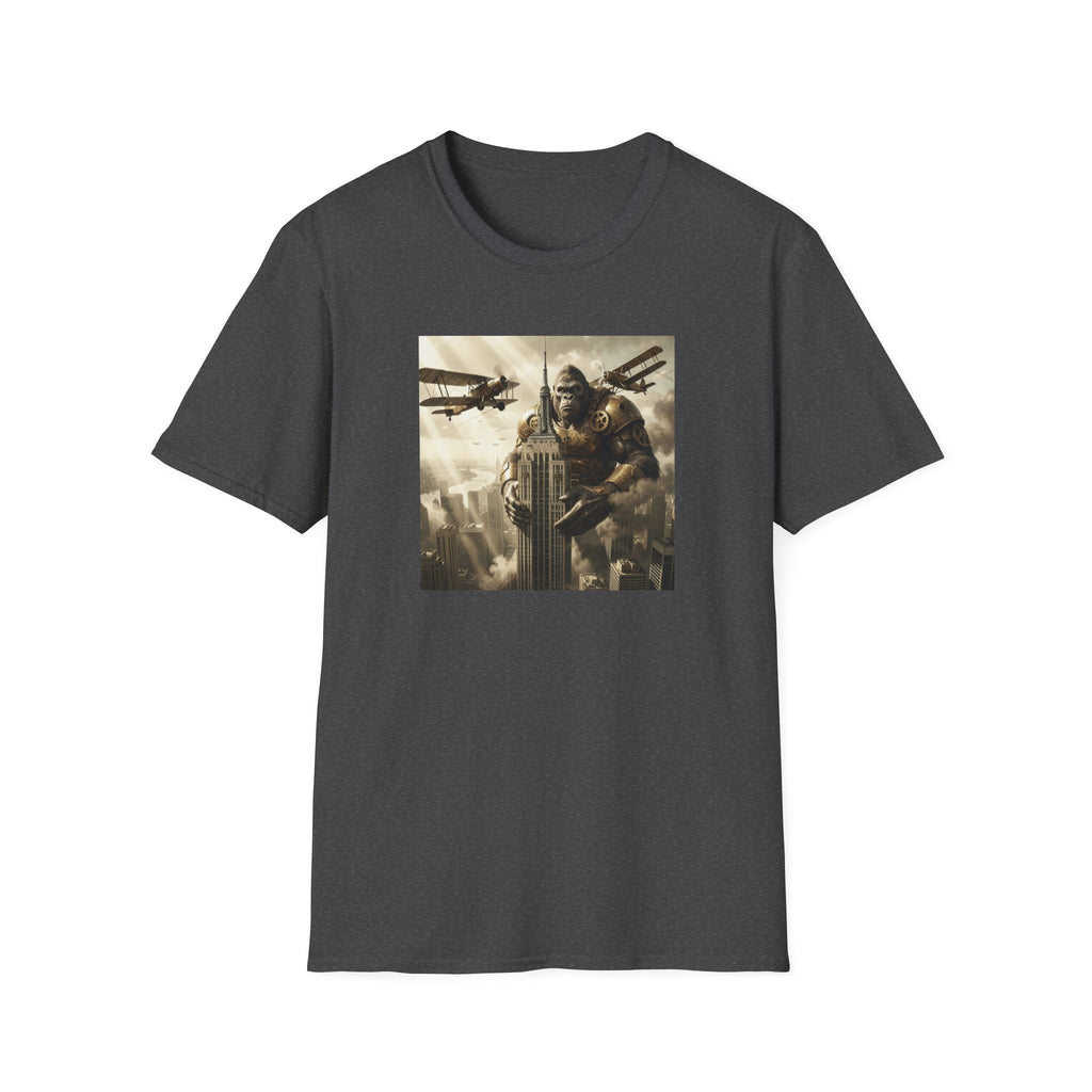 King Kong Cityscape T-Shirt — Vintage Ape vs Biplanes Graphic Tee