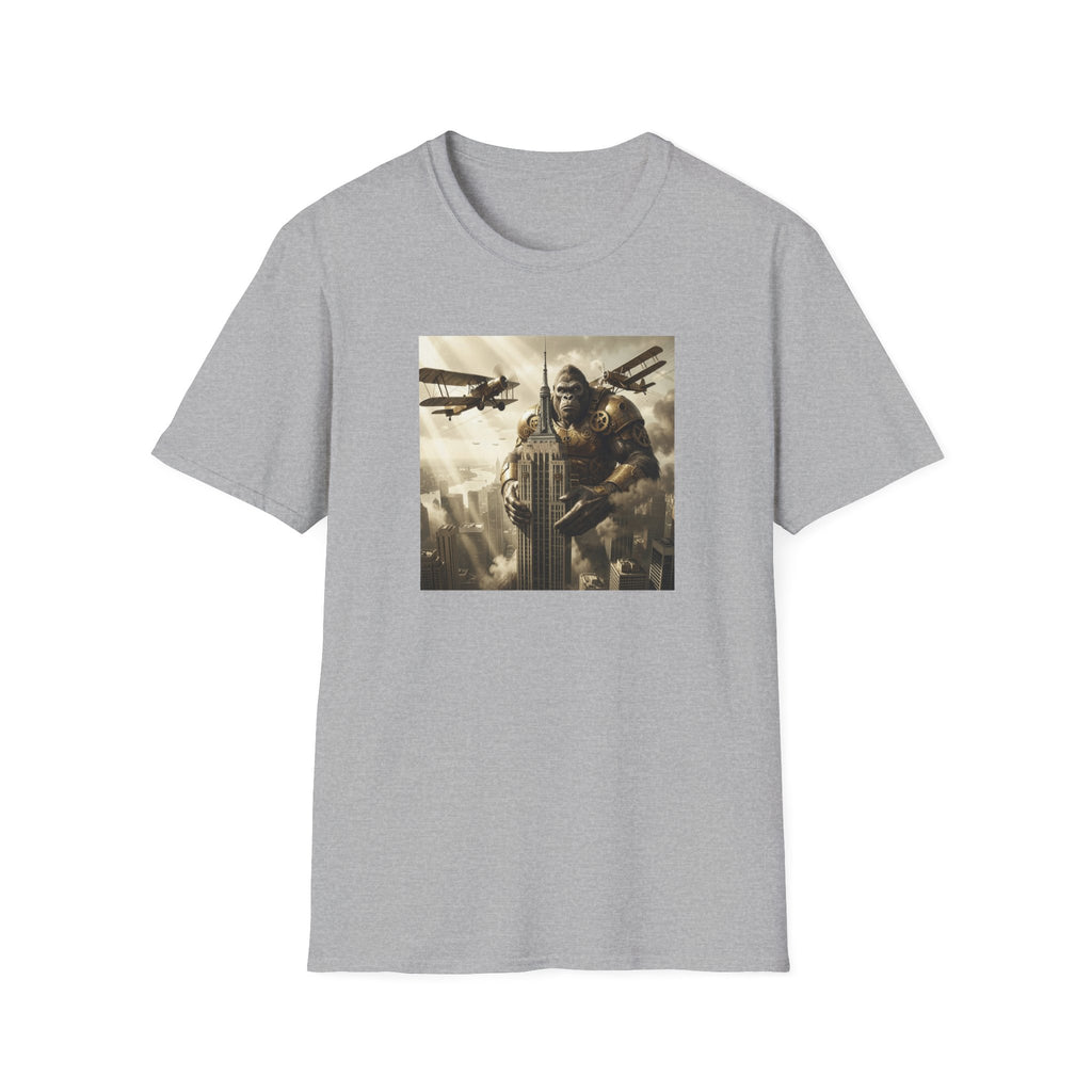 King Kong Cityscape T-Shirt — Vintage Ape vs Biplanes Graphic Tee