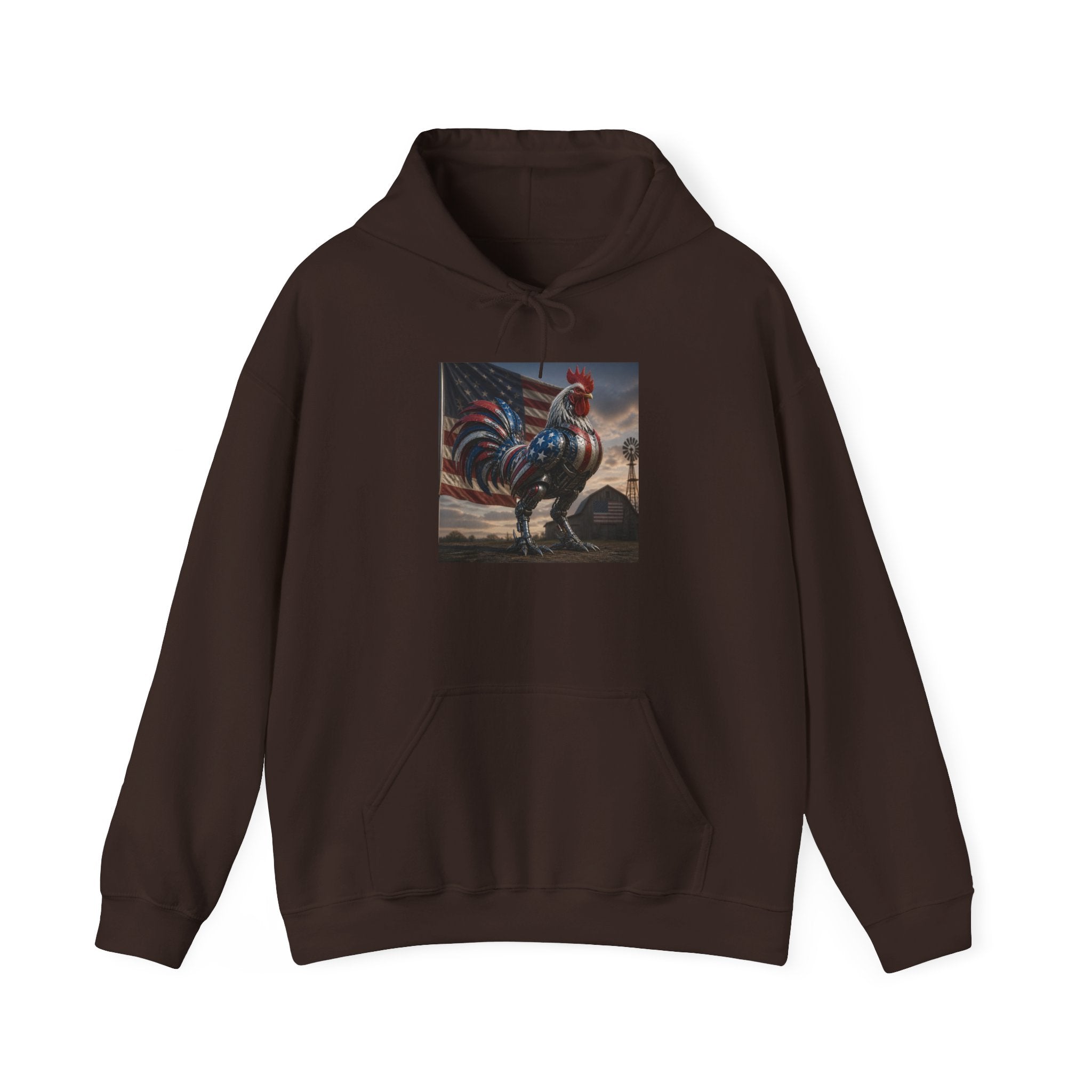 Rooster Art Hoodie — Vintage Rooster Illustration Pullover