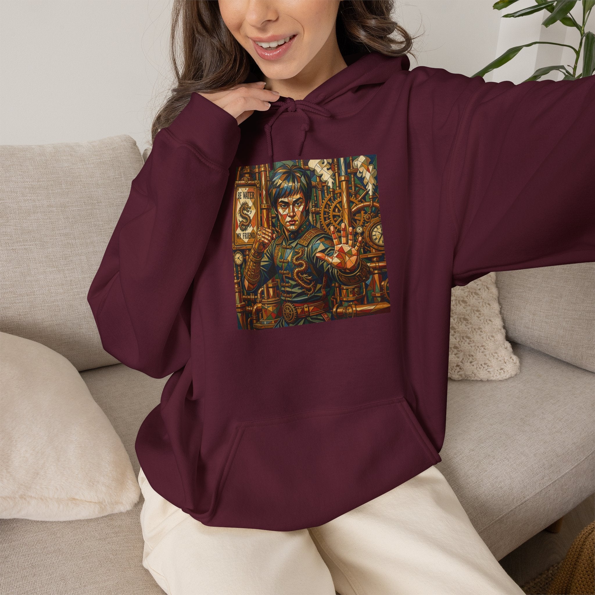 Hoodie —Steampunk Bruce Lee Artwork Hooded Sweatshirt