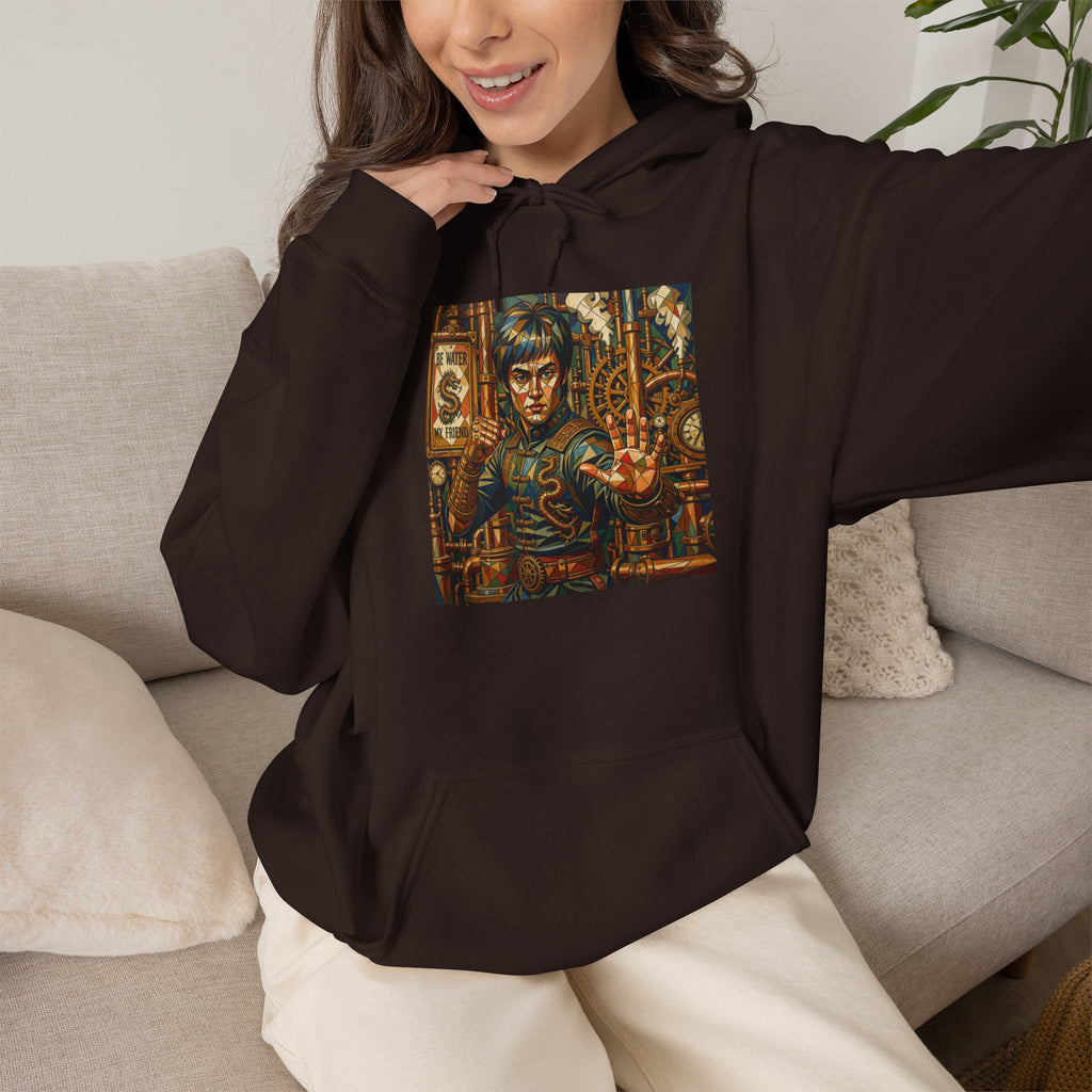 Hoodie —Steampunk Bruce Lee Artwork Hooded Sweatshirt