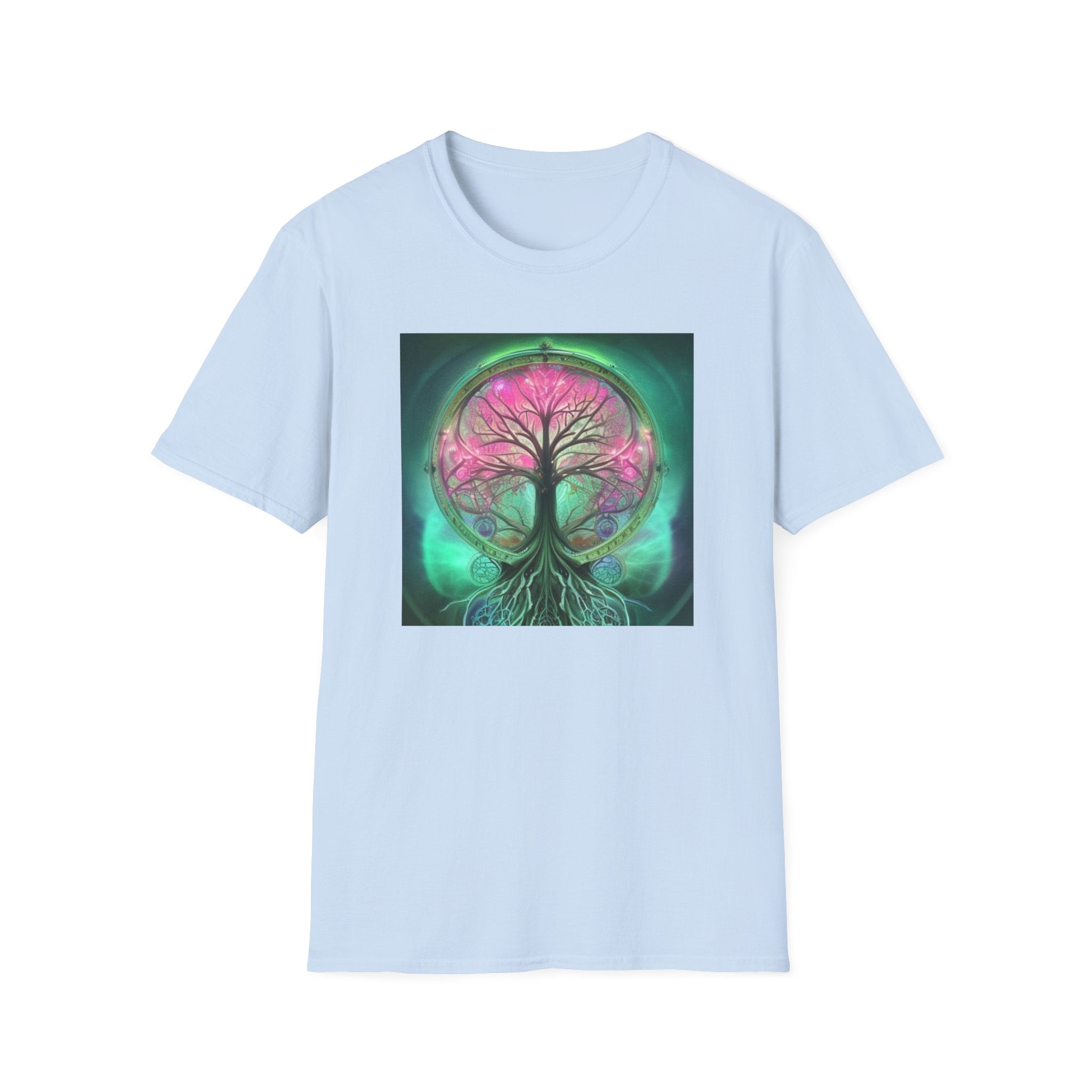 Tree of Life Graphic T-Shirt — Pink & Teal Mystic Nature Design