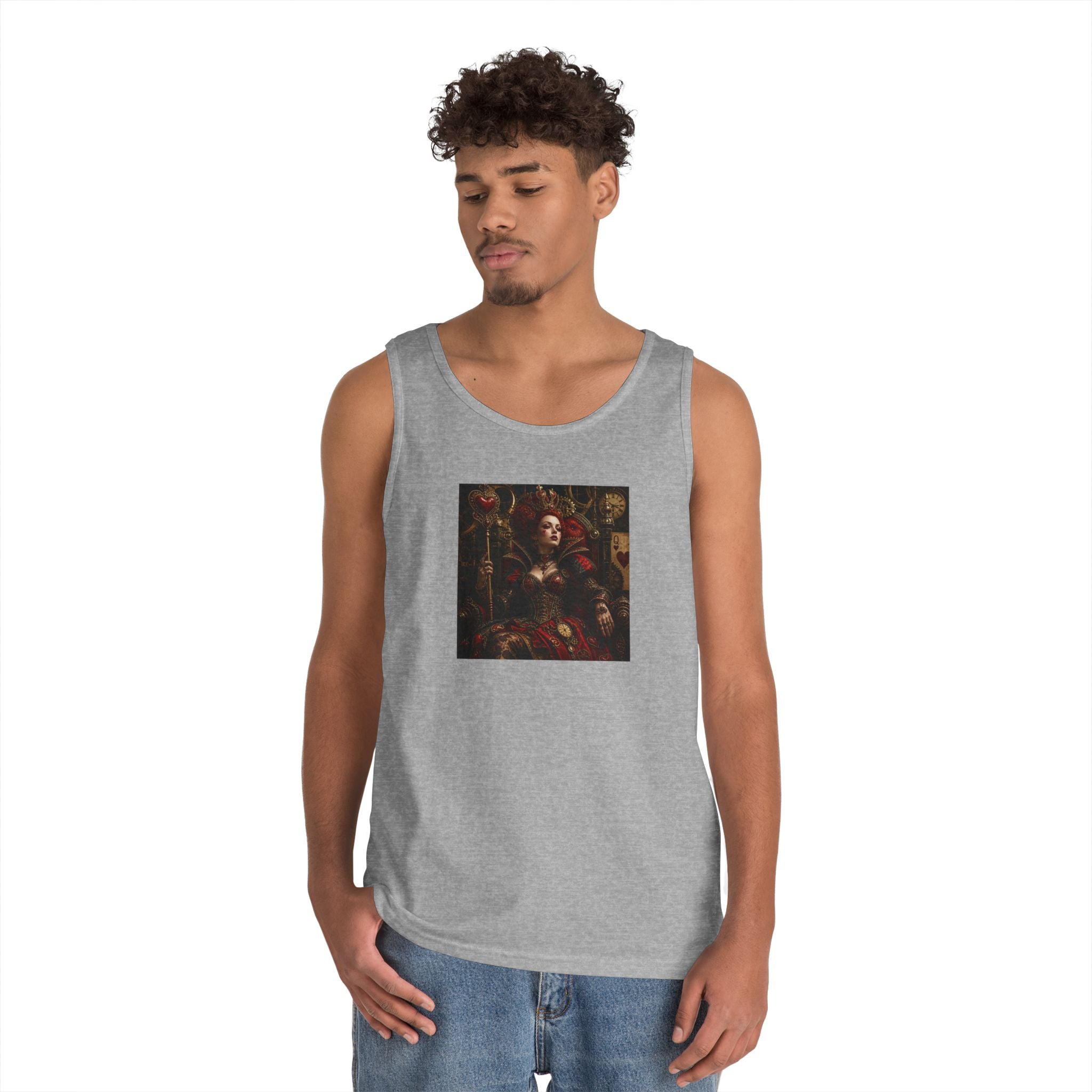 Renaissance Steampunk Art Tank Top — Gothic Queen Portrait Graphic Tank