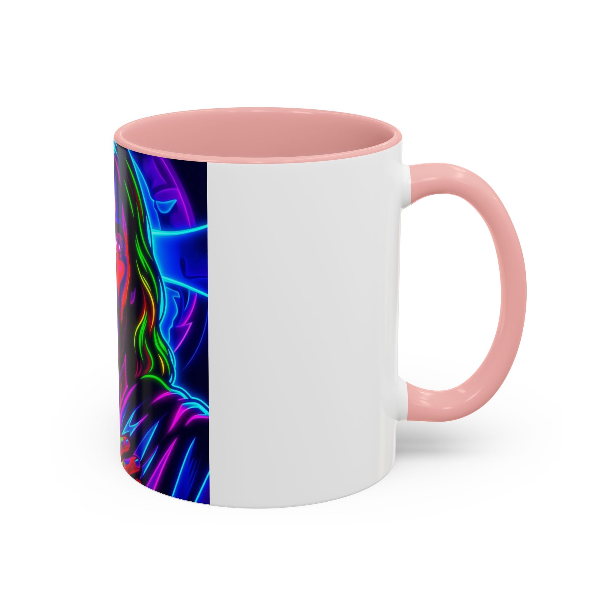 Neon Jesus Accent Coffee Mug – Vibrant Spiritual Art 11oz/15oz