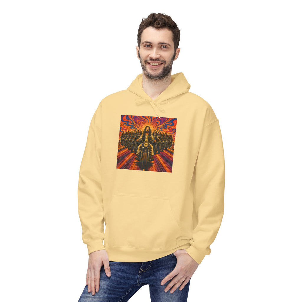Yashua/Jesus 60's biker hoodie