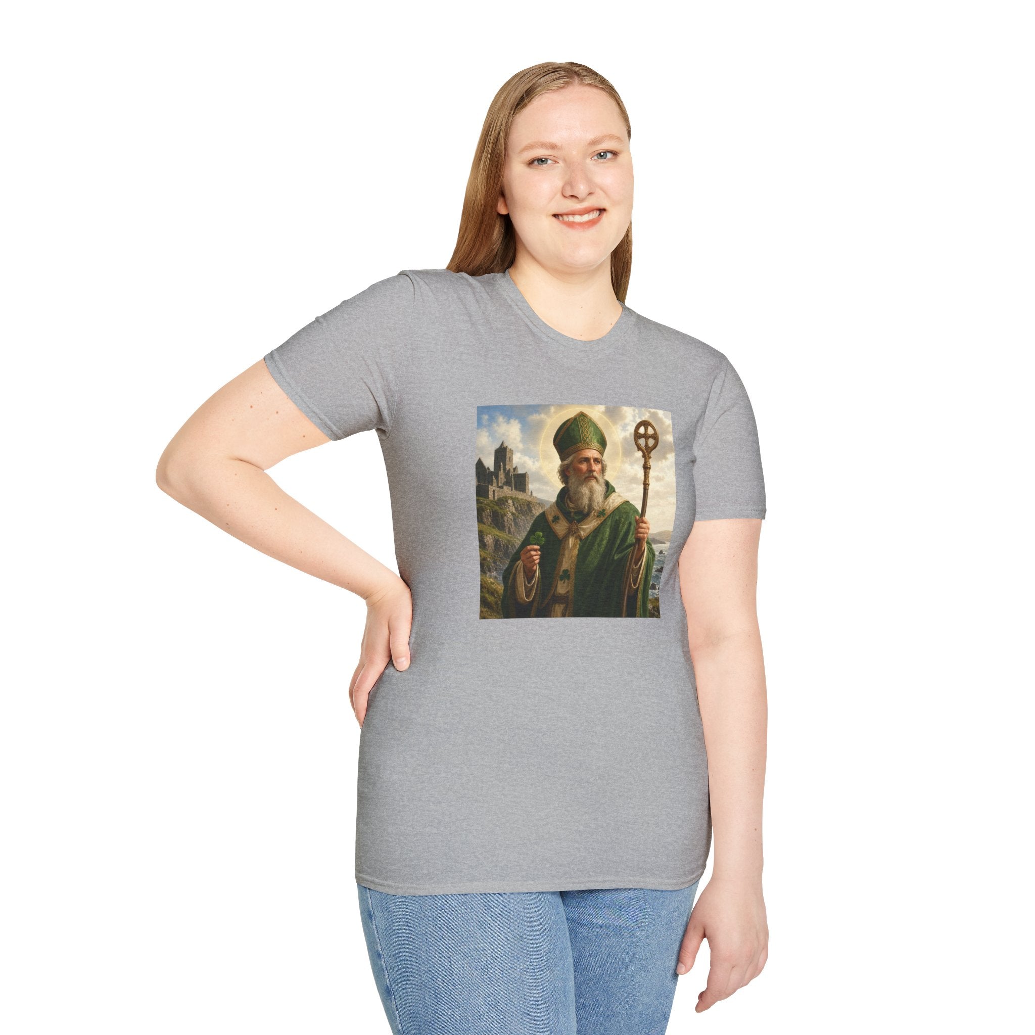 Saint Patrick T‑Shirt — Vintage Celtic Bishop Design