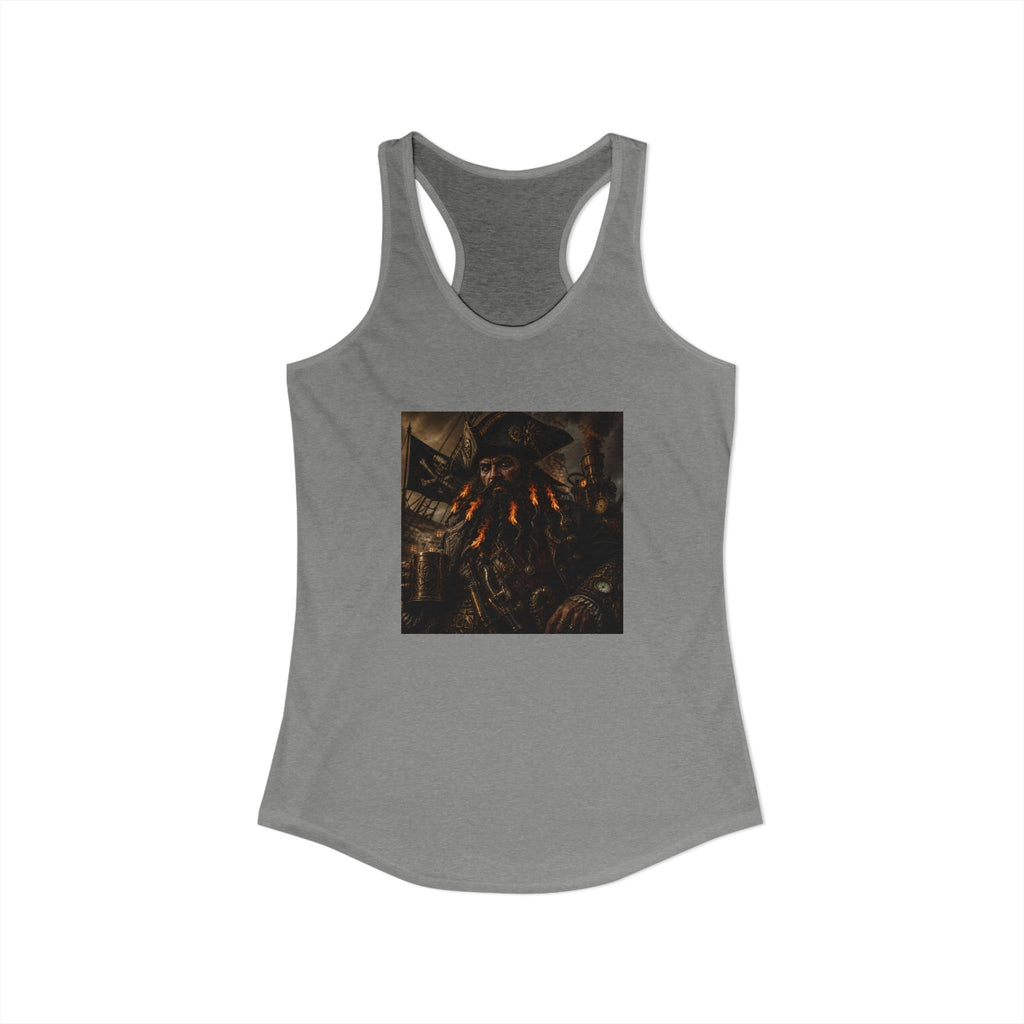 Women's Ideal Racerback Tank -  Steam punk Black Beard-Pirate