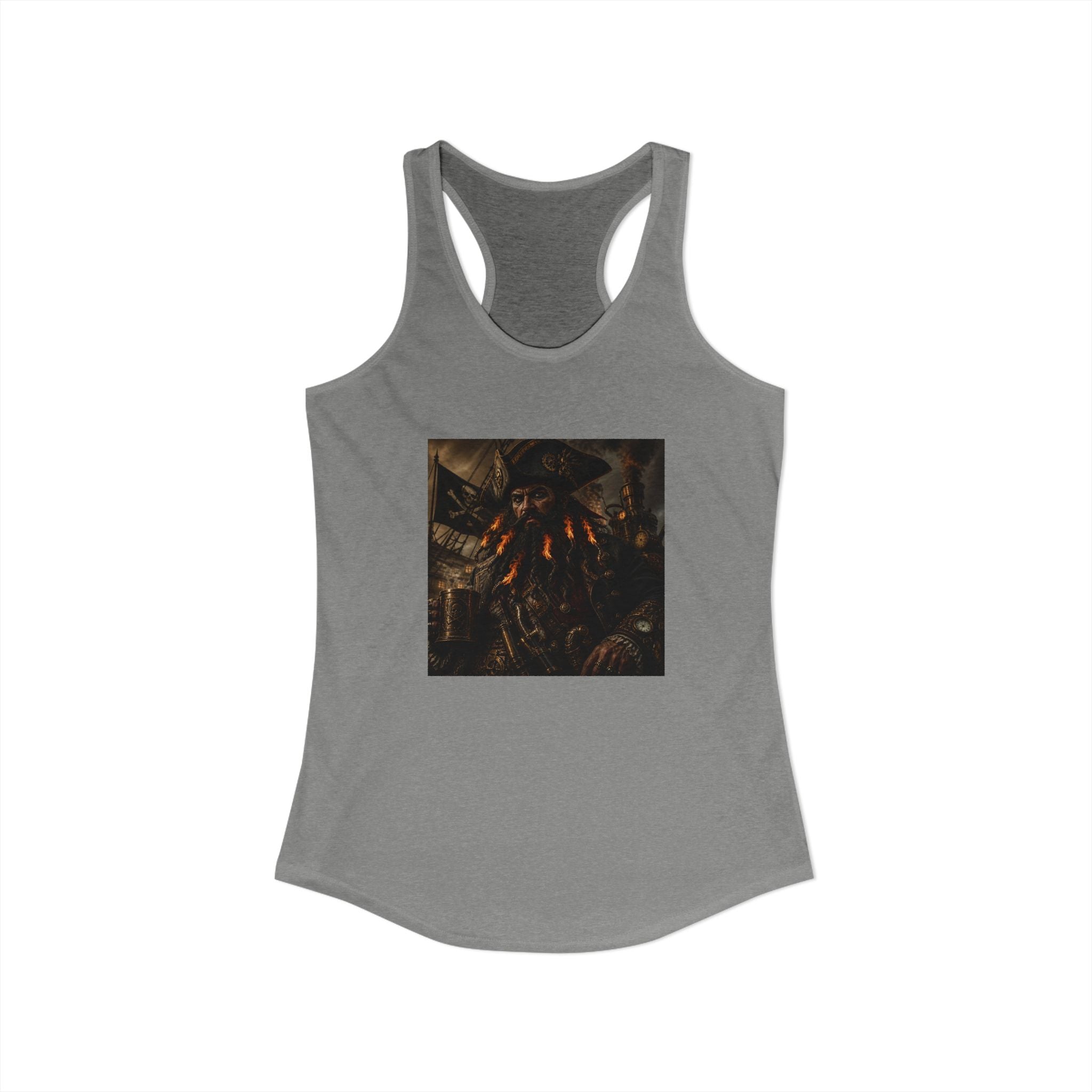 Women's Ideal Racerback Tank -  Steam punk Black Beard-Pirate
