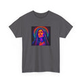 T-Shirt — Neon Madonna Portrait Graphic Tee Mother of Christ