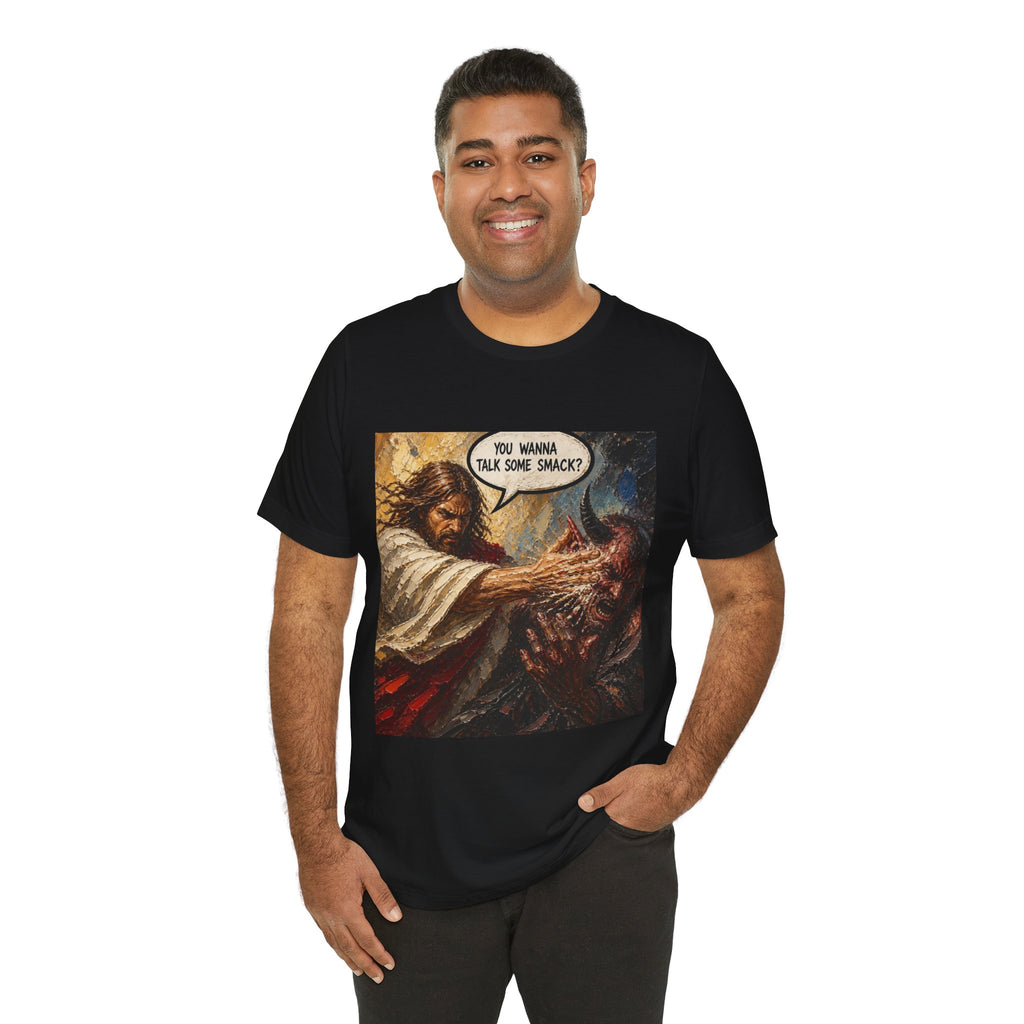 Graphic Tee — Bold Comic-Style ‘You Wanna Talk Some Smack?’ Design