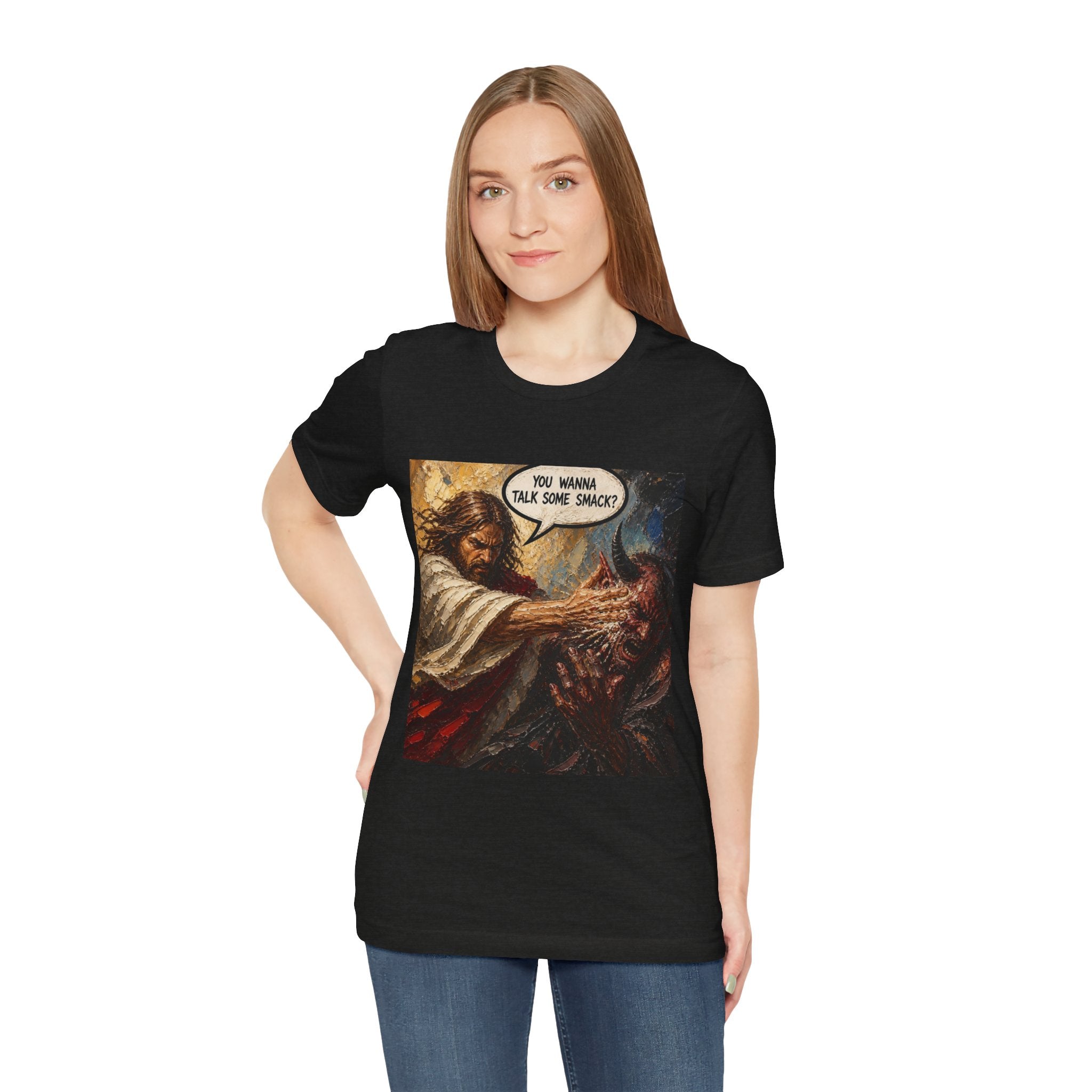 Graphic Tee — Bold Comic-Style ‘You Wanna Talk Some Smack?’ Design