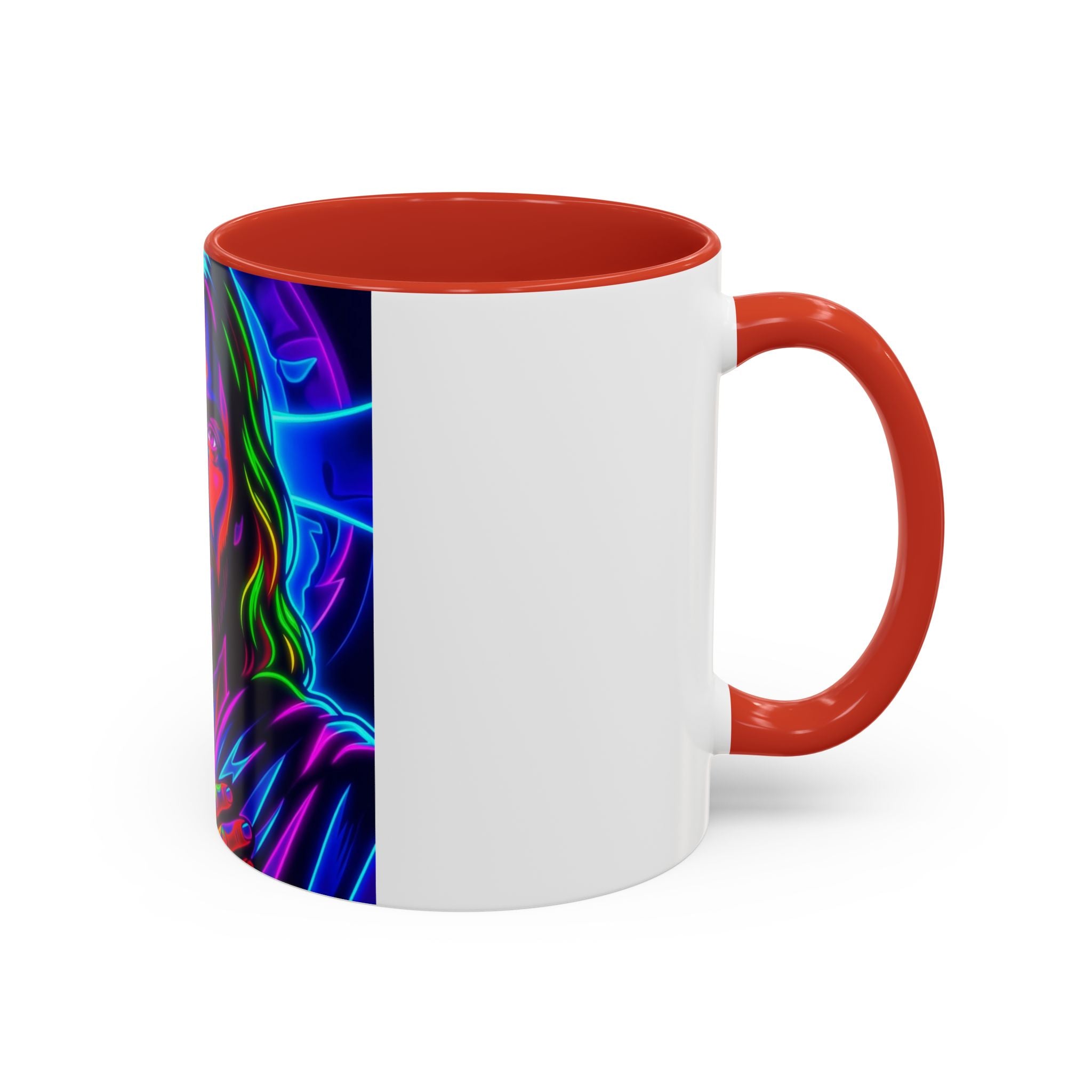 Neon Jesus Accent Coffee Mug – Vibrant Spiritual Art 11oz/15oz