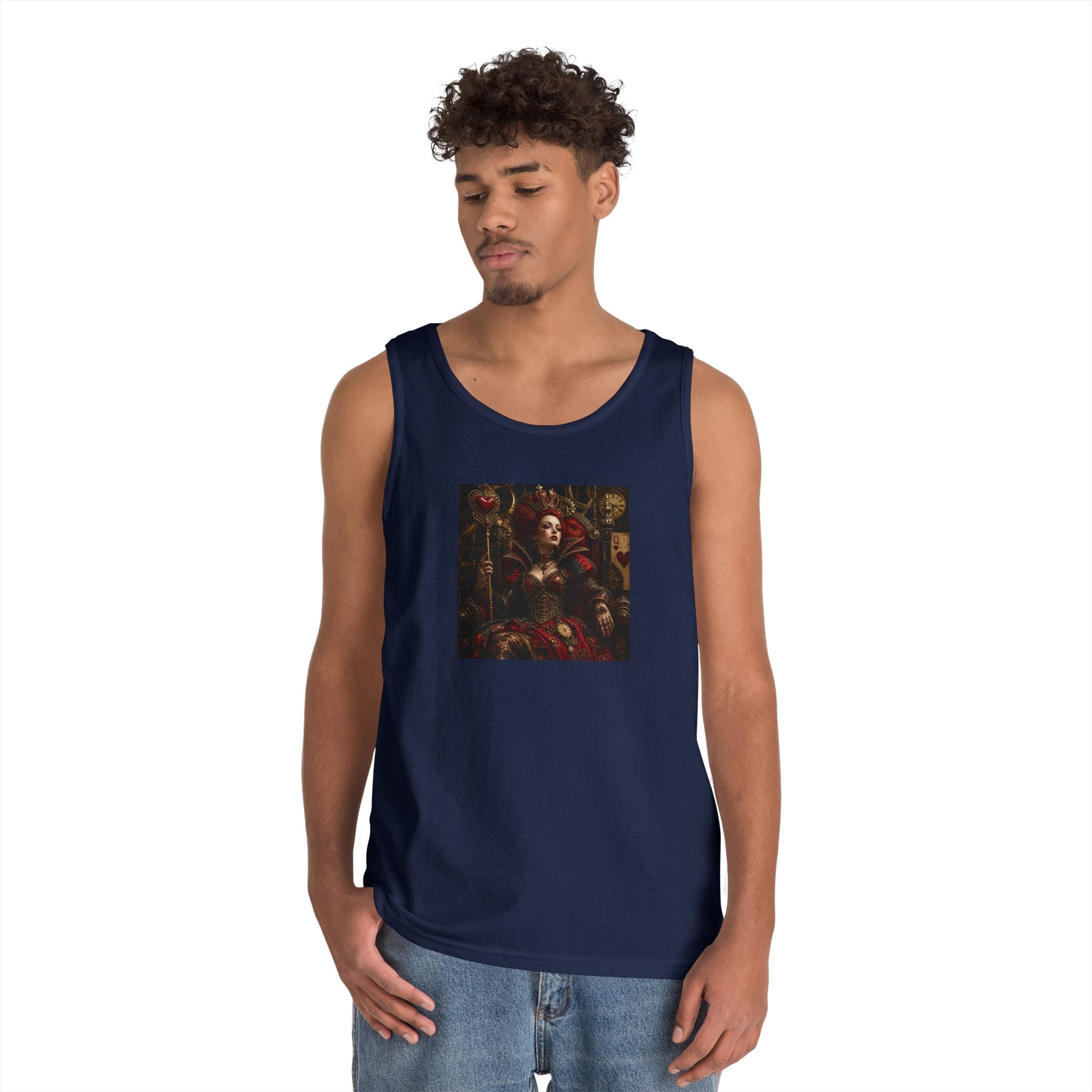 Renaissance Steampunk Art Tank Top — Gothic Queen Portrait Graphic Tank